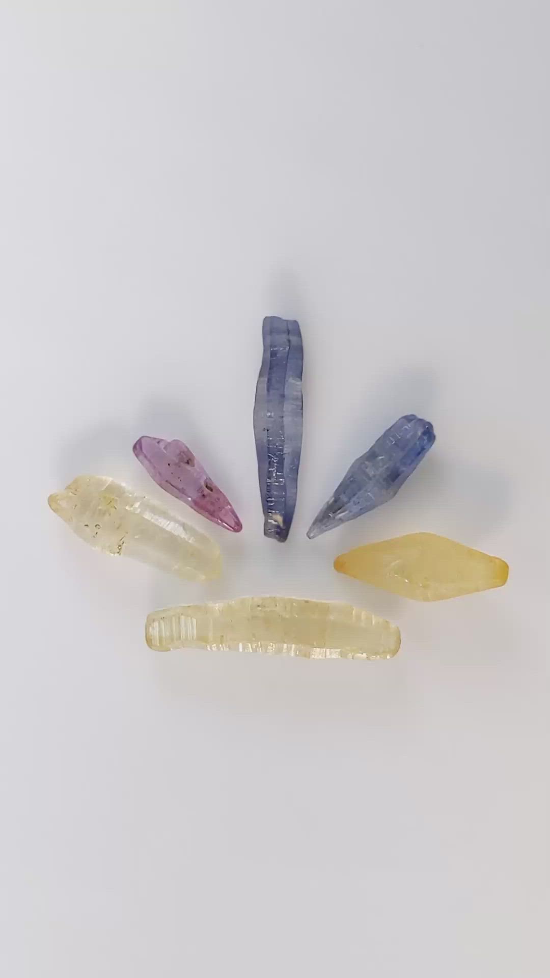 16.14 Ct. Multi Color Rough Sapphire from Ceylon (Sri Lanka) Size Video