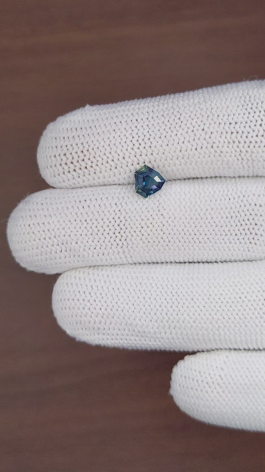 1.05 Ct. Greenish Blue Sapphire from Madagascar Size Video