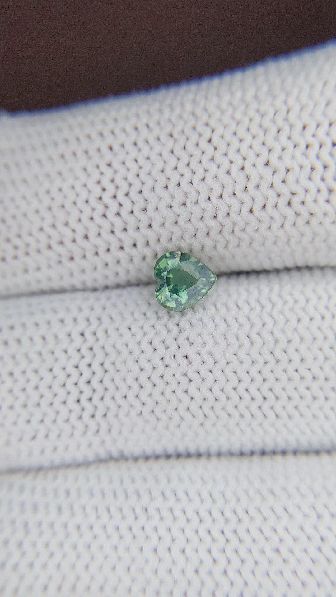 0.72 Ct. Green Sapphire from Madagascar Size Video