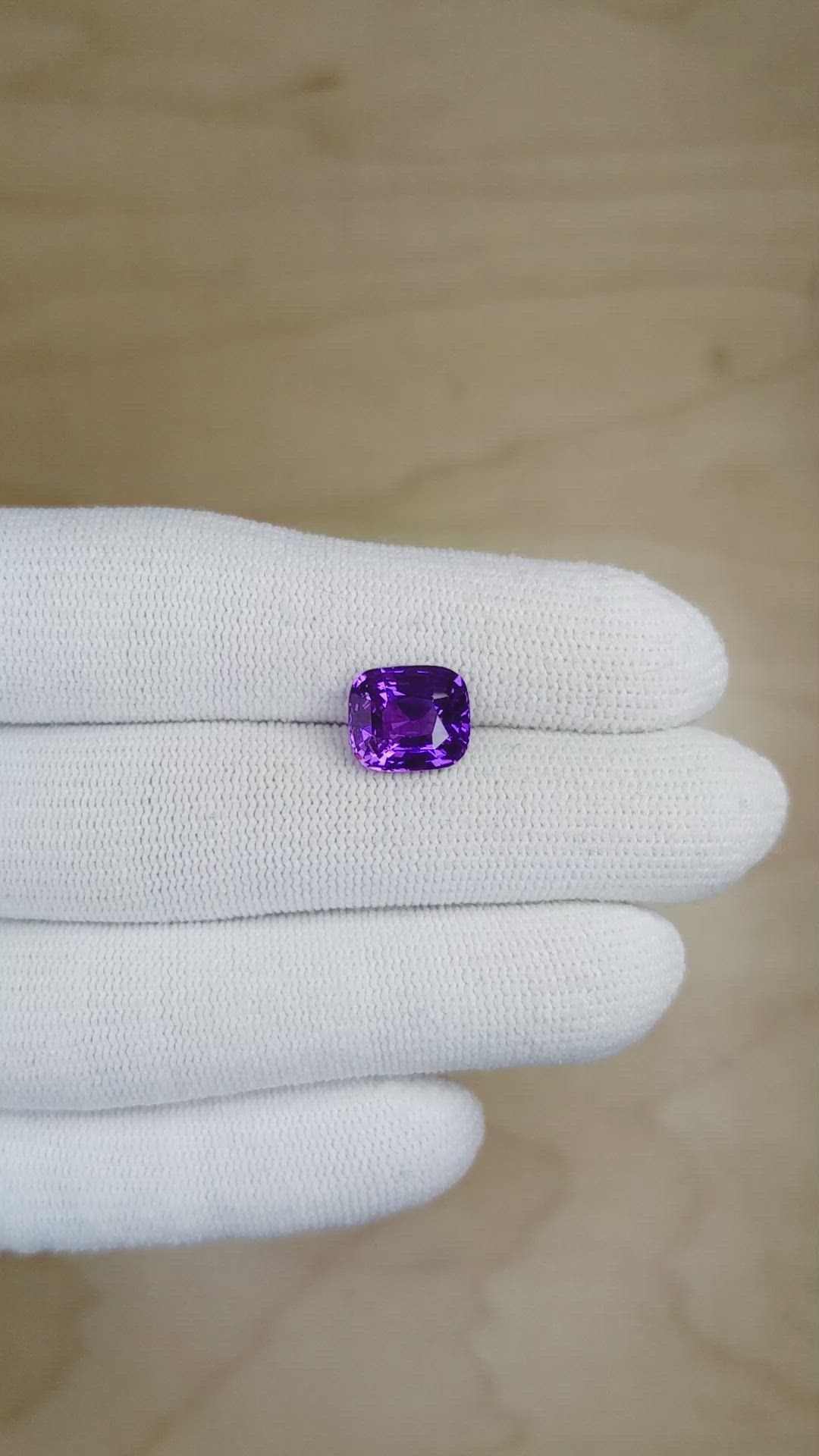 4.69 Ct. Purple Sapphire from Madagascar Size Video
