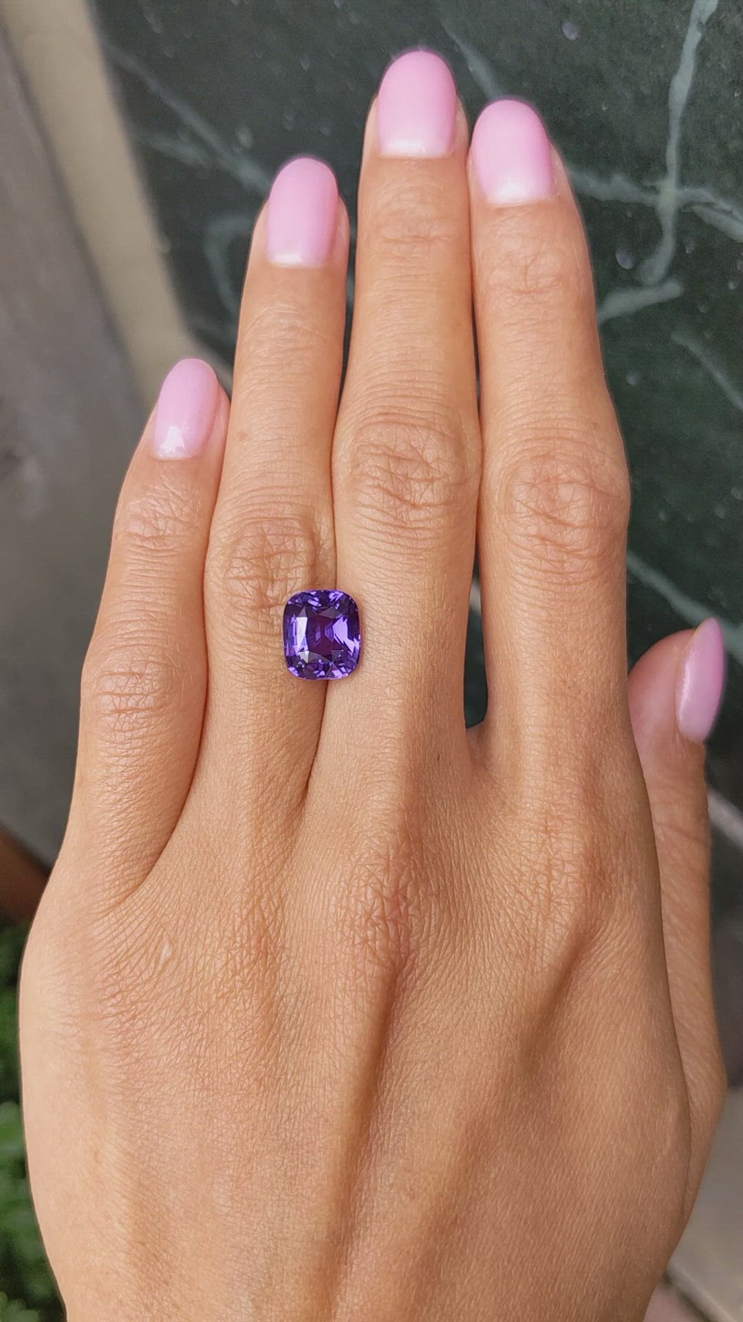 4.69 Ct. Purple Sapphire from Madagascar Size Video