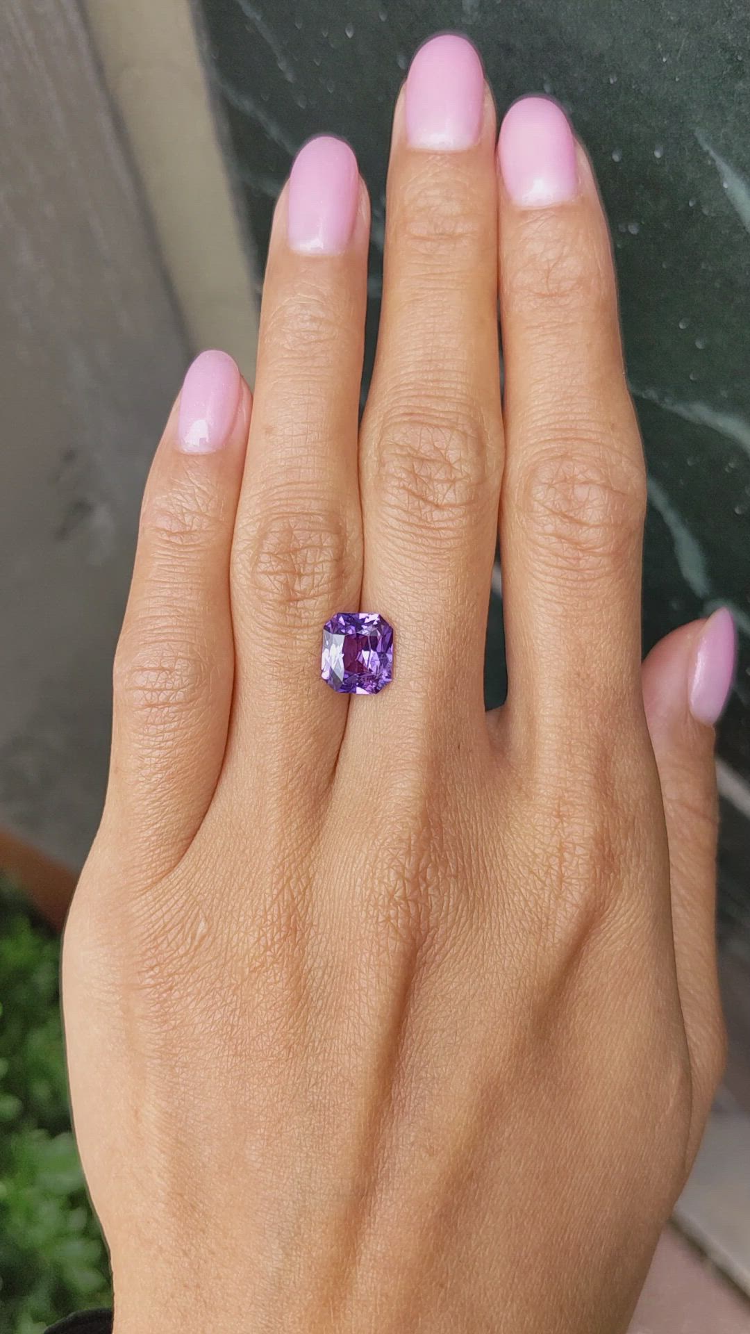 3.52 Ct. Purple Sapphire from Ceylon (Sri Lanka) Size Video