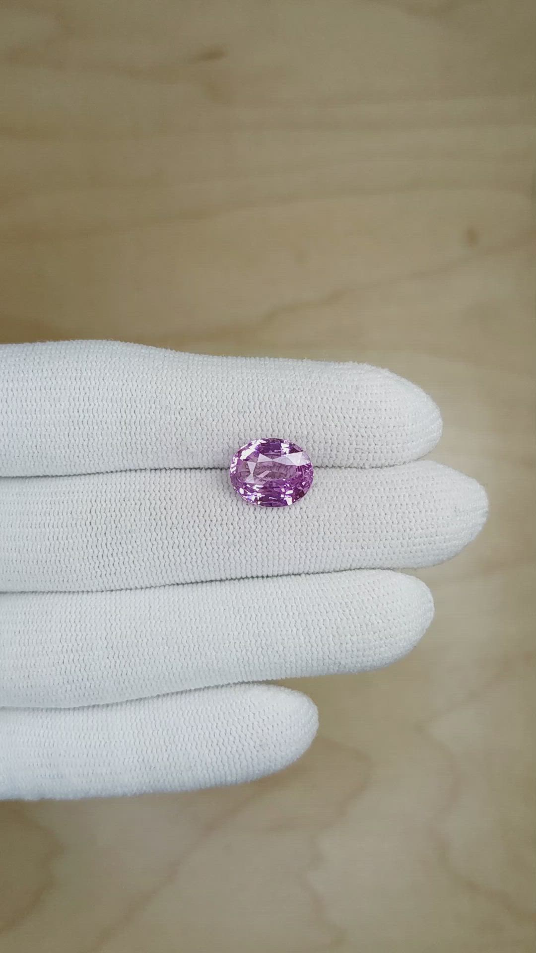 5.06 Ct. Purple Sapphire from Ceylon (Sri Lanka) Size Video