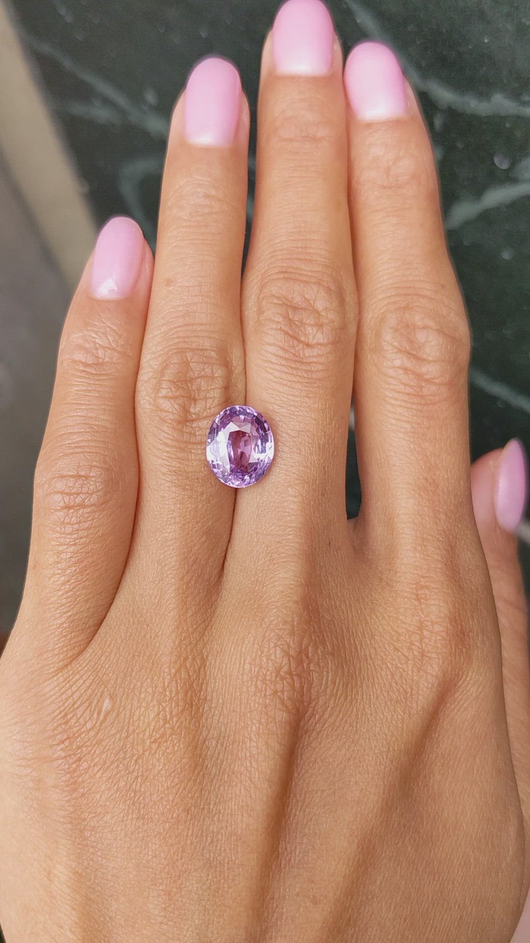 5.06 Ct. Purple Sapphire from Ceylon (Sri Lanka) Size Video
