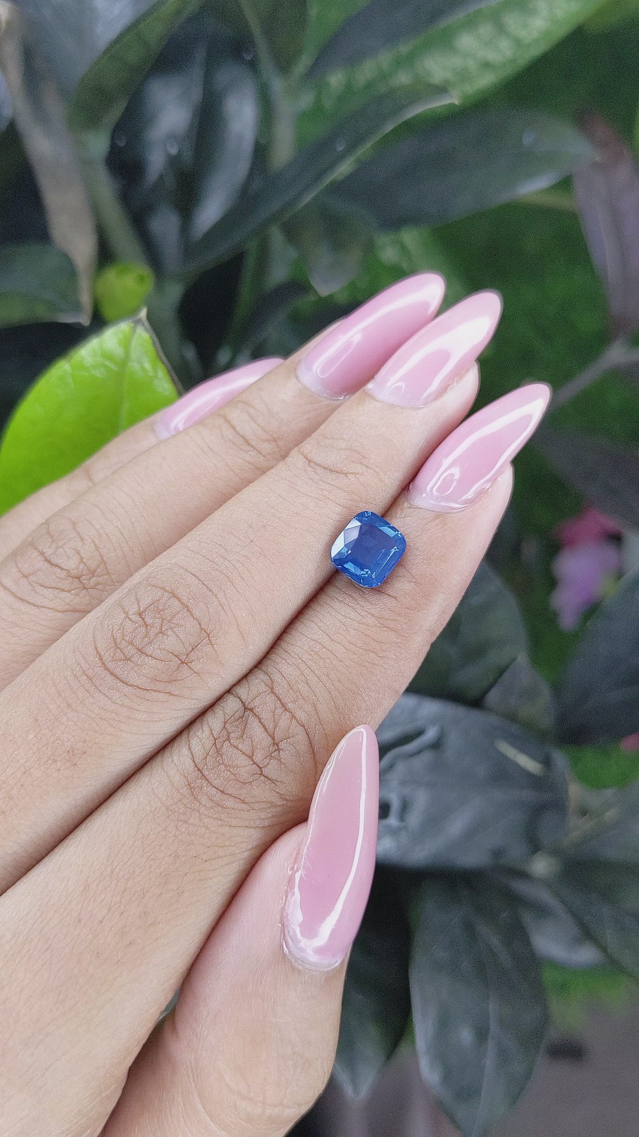 1.99 Ct. Blue Sapphire from Ceylon (Sri Lanka) Size Video