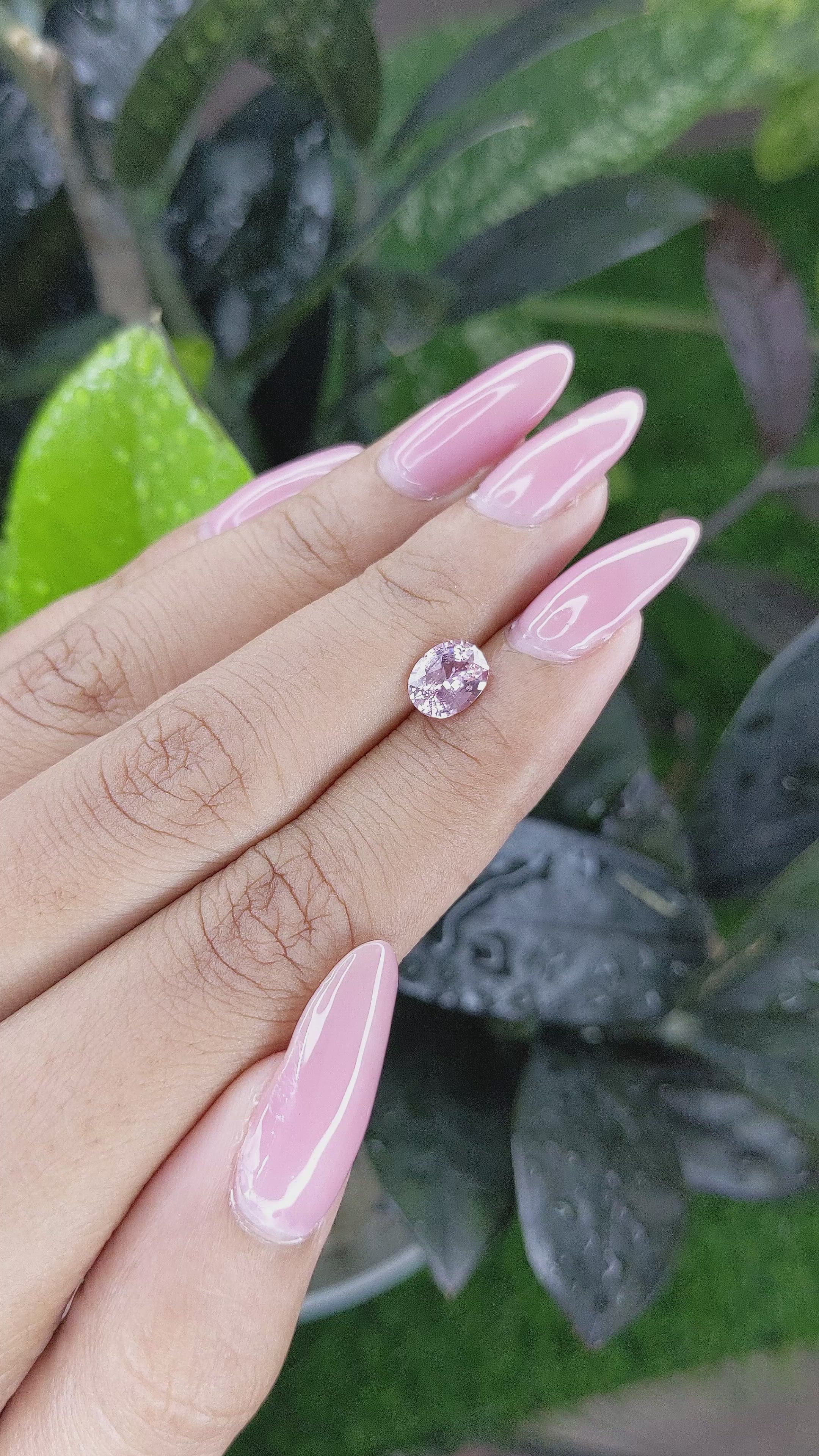 1.30 Ct. Peach Sapphire from Madagascar Size Video