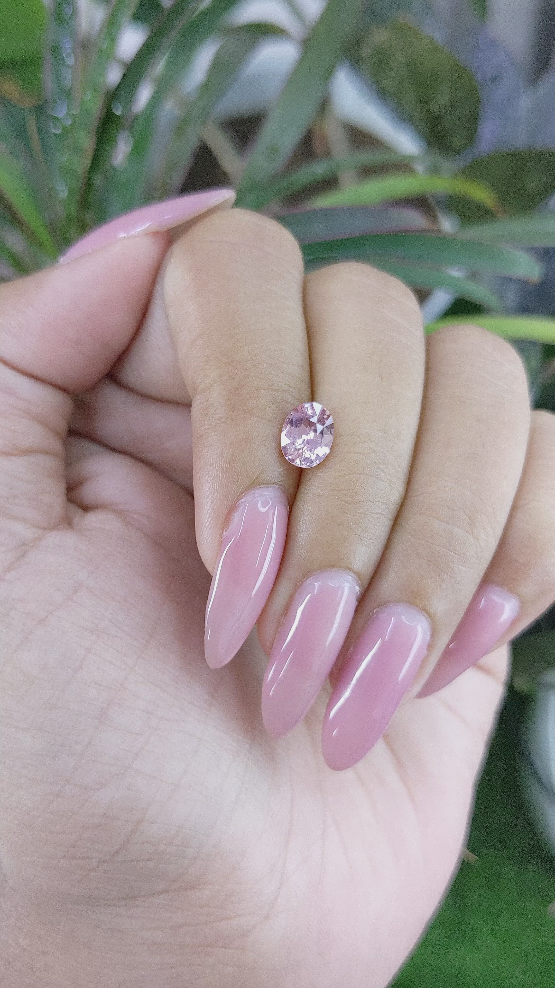 1.30 Ct. Peach Sapphire from Madagascar Size Video