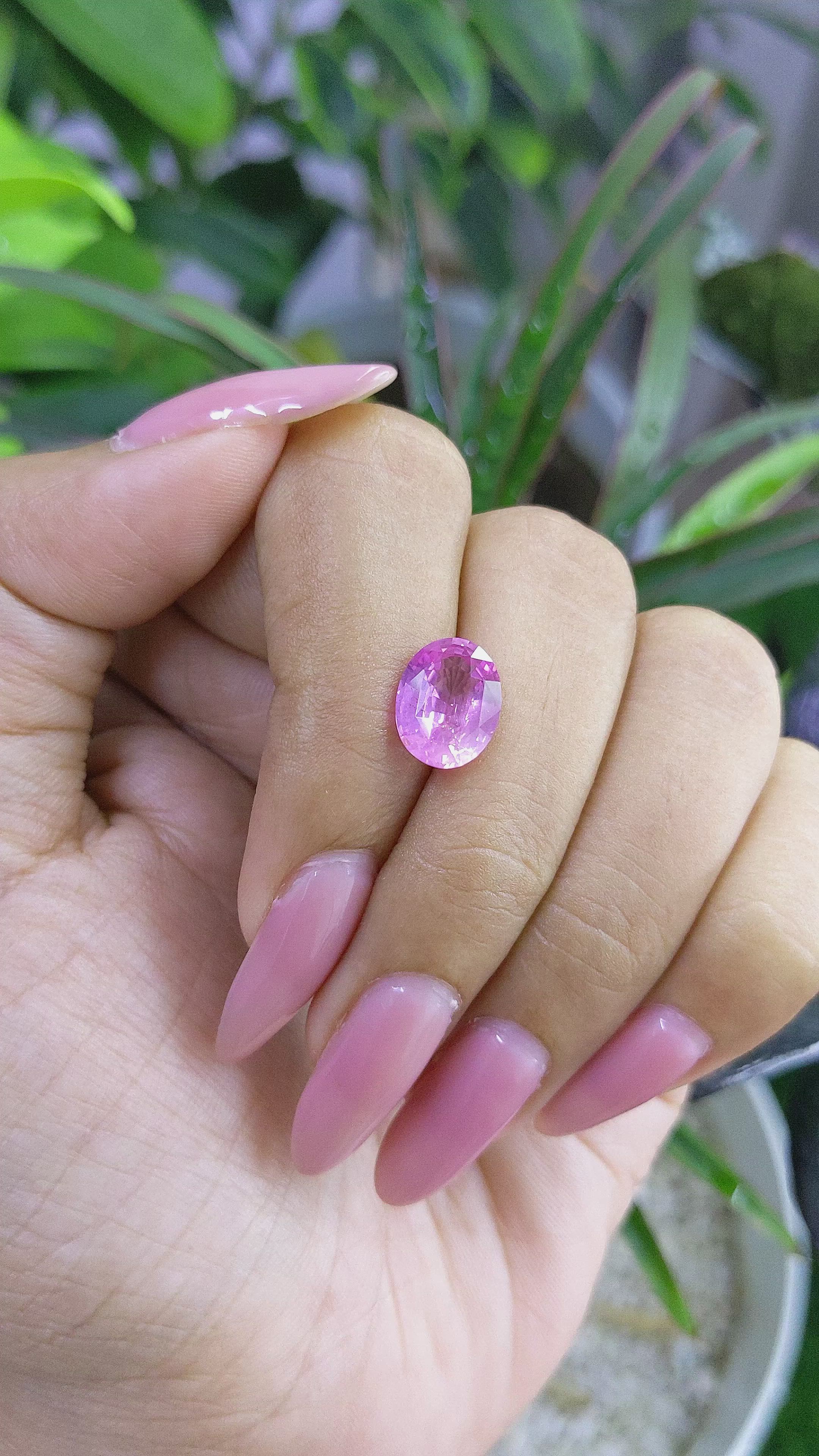 3.23 Ct. Pink Sapphire from Madagascar Size Video