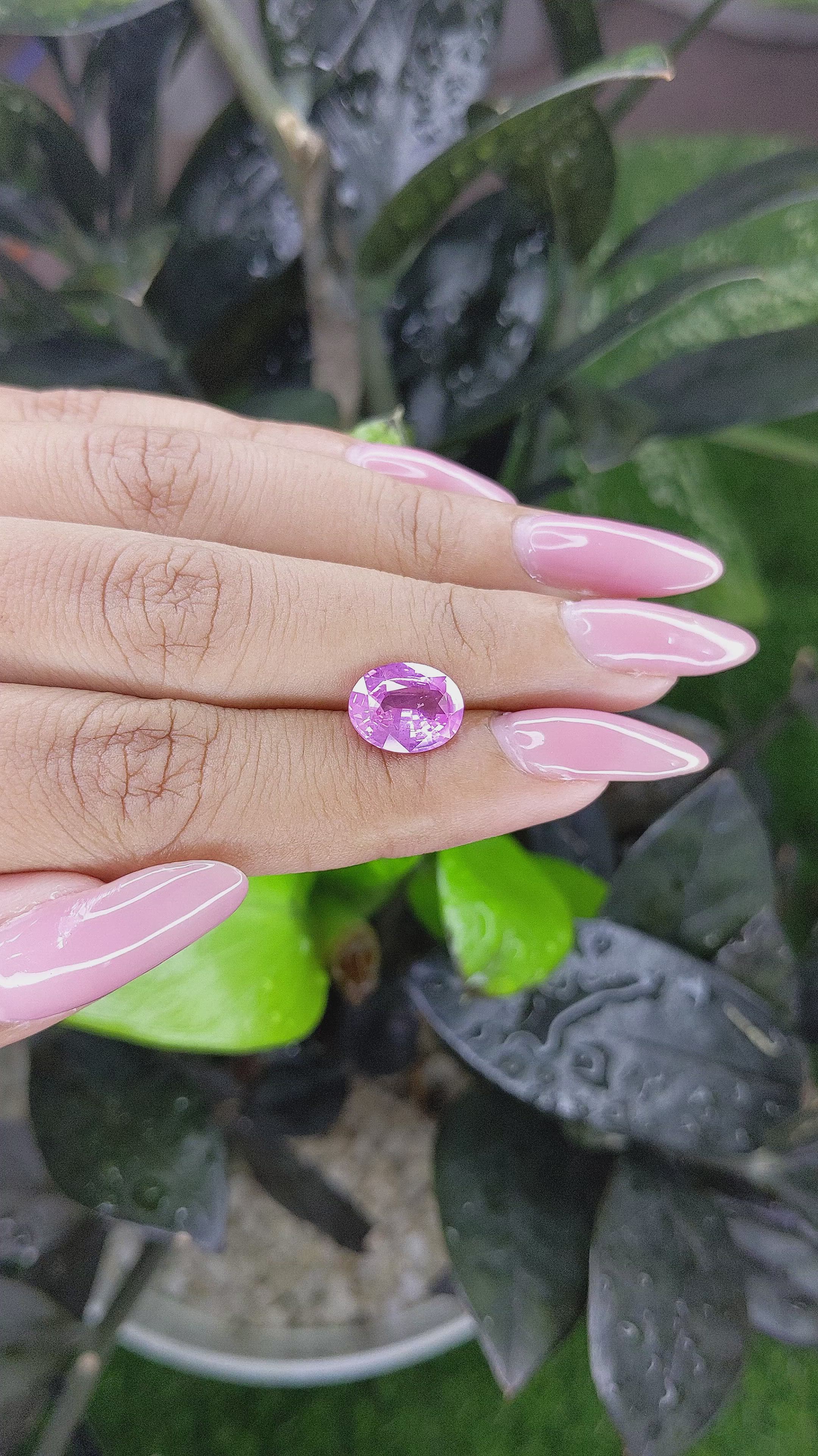 3.23 Ct. Pink Sapphire from Madagascar Size Video