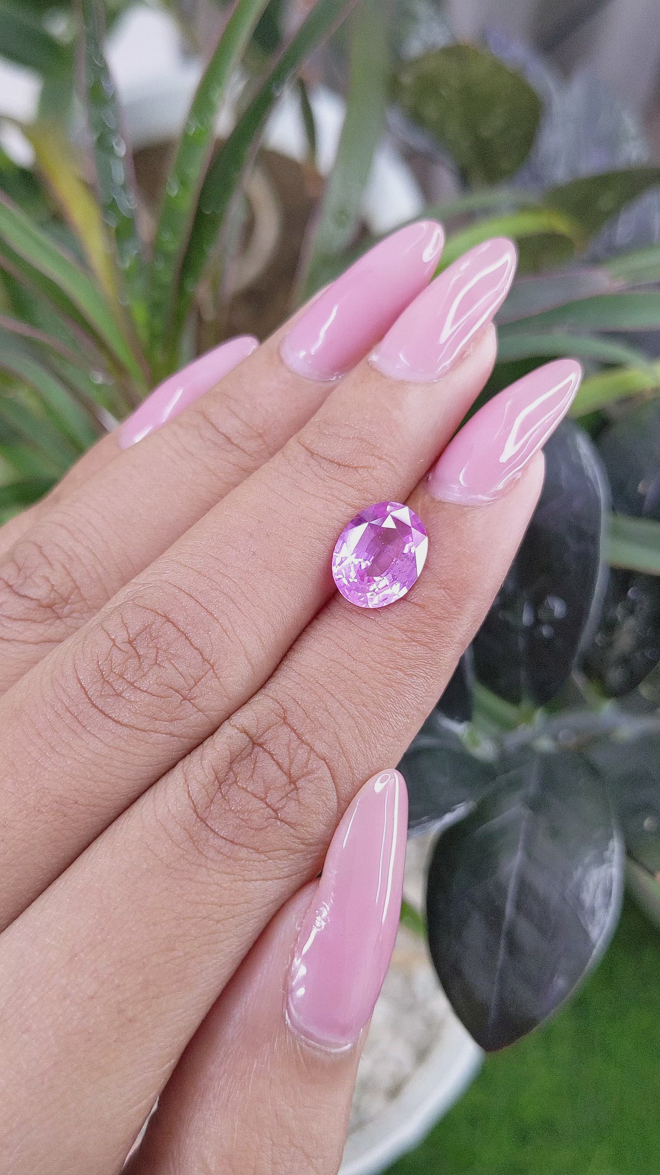3.23 Ct. Pink Sapphire from Madagascar Size Video