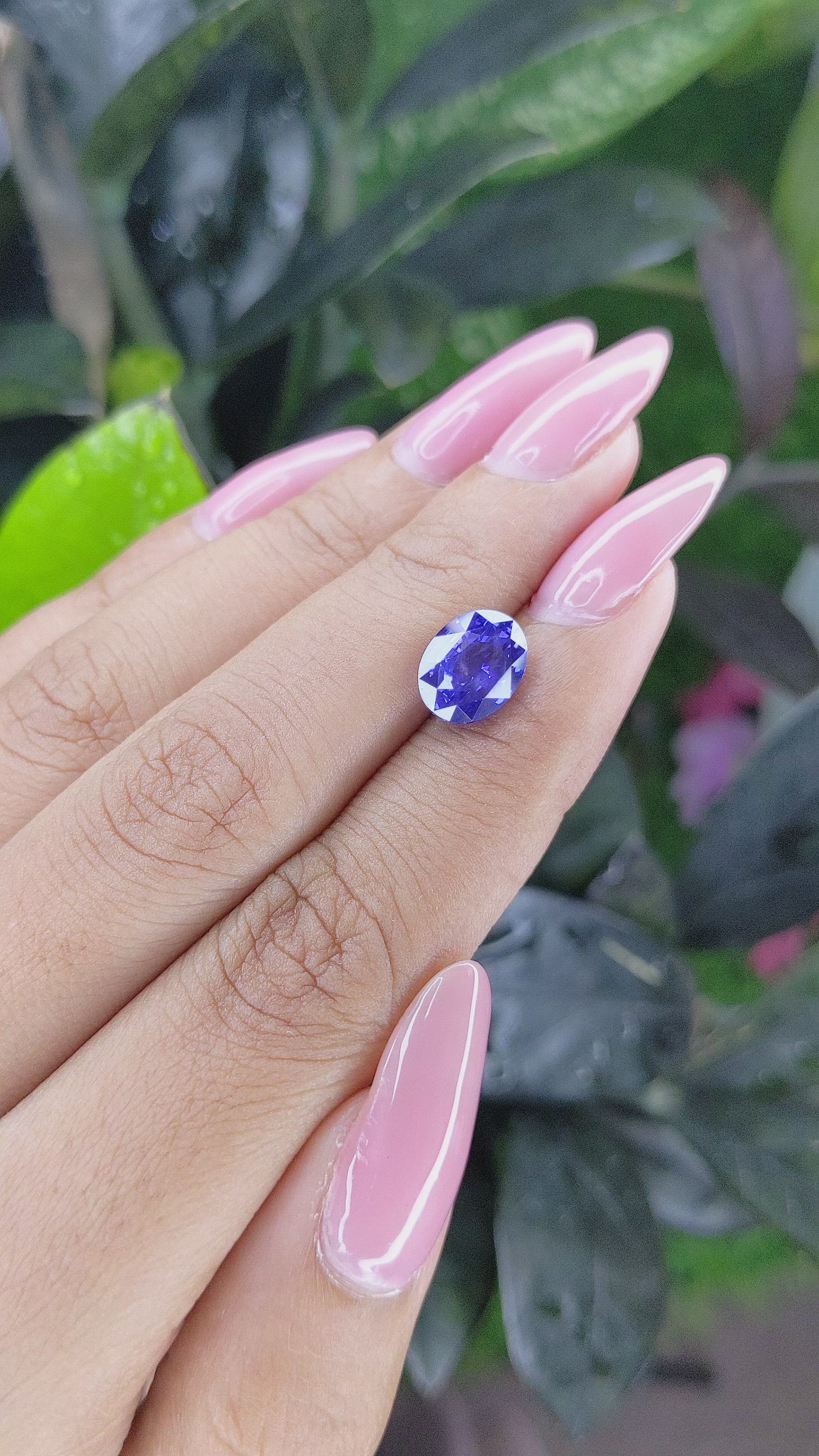 3.54 Ct. Color Change Sapphire from Ceylon (Sri Lanka) Size Video