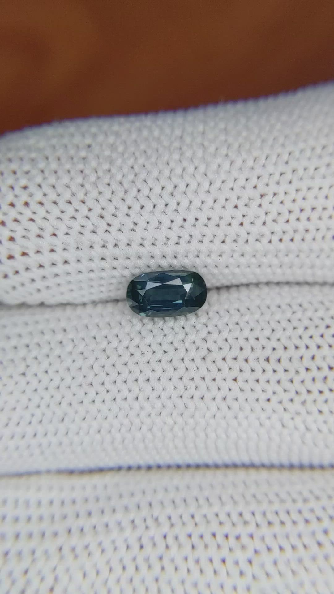 0.94 Ct. Greenish Blue Sapphire from Madagascar Size Video