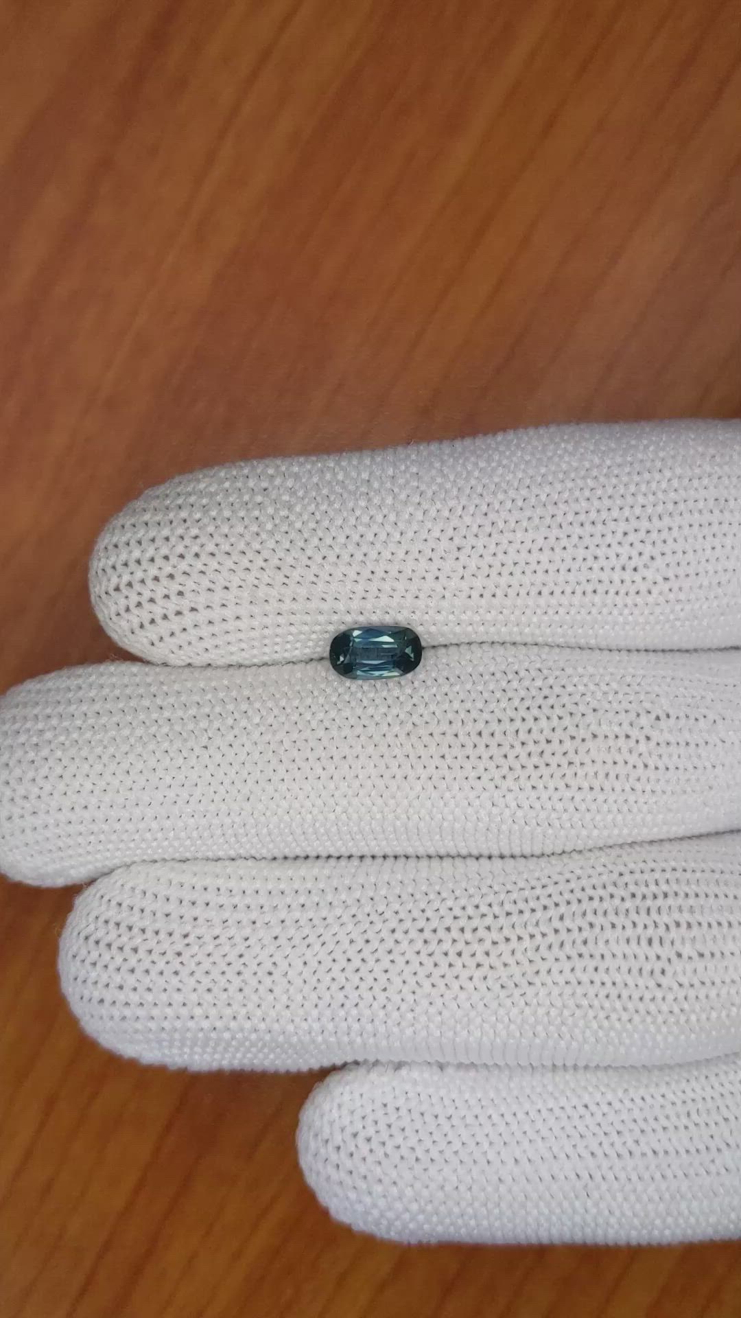 0.94 Ct. Greenish Blue Sapphire from Madagascar Size Video