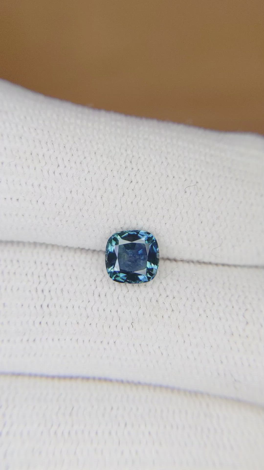 1.15 Ct. Greenish Blue Sapphire from Montana Size Video