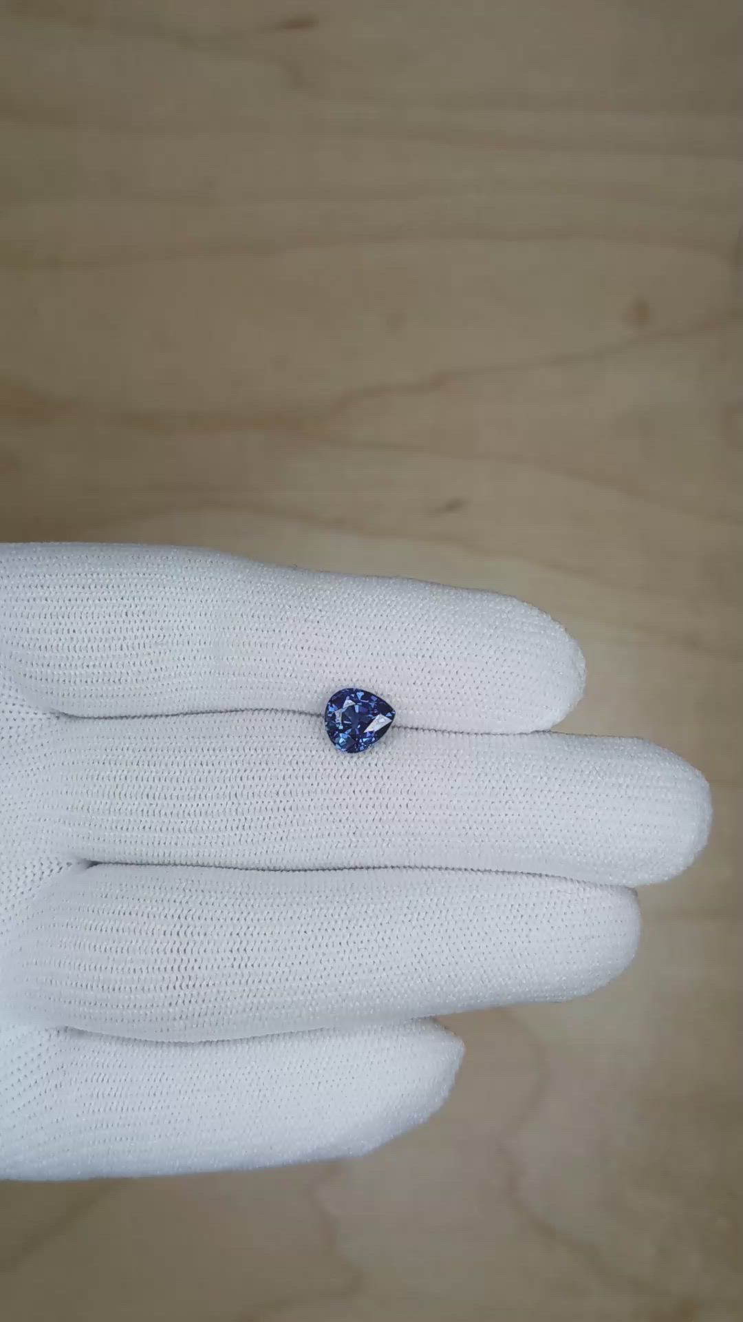 1.72 Ct. Blue Sapphire from Thailand Size Video