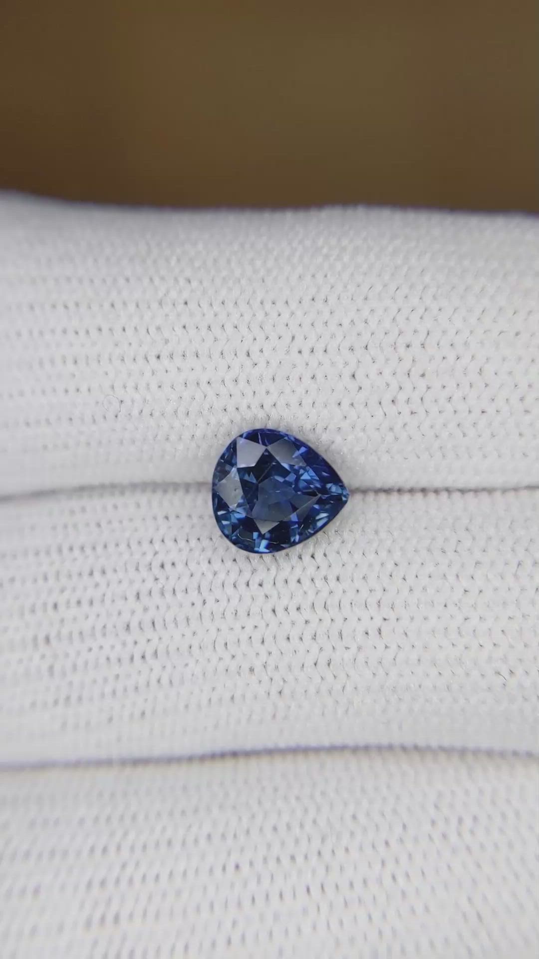 1.72 Ct. Blue Sapphire from Thailand Size Video