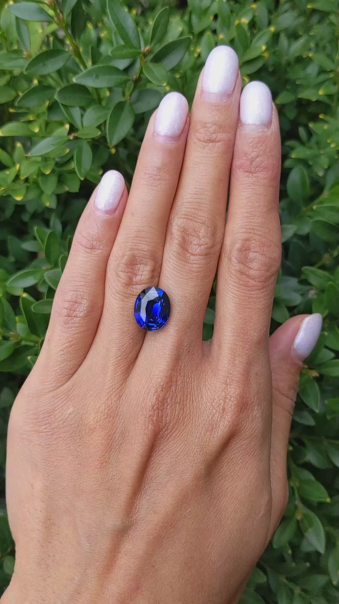 7.08 Ct. Blue Sapphire from Ceylon (Sri Lanka) Size Video