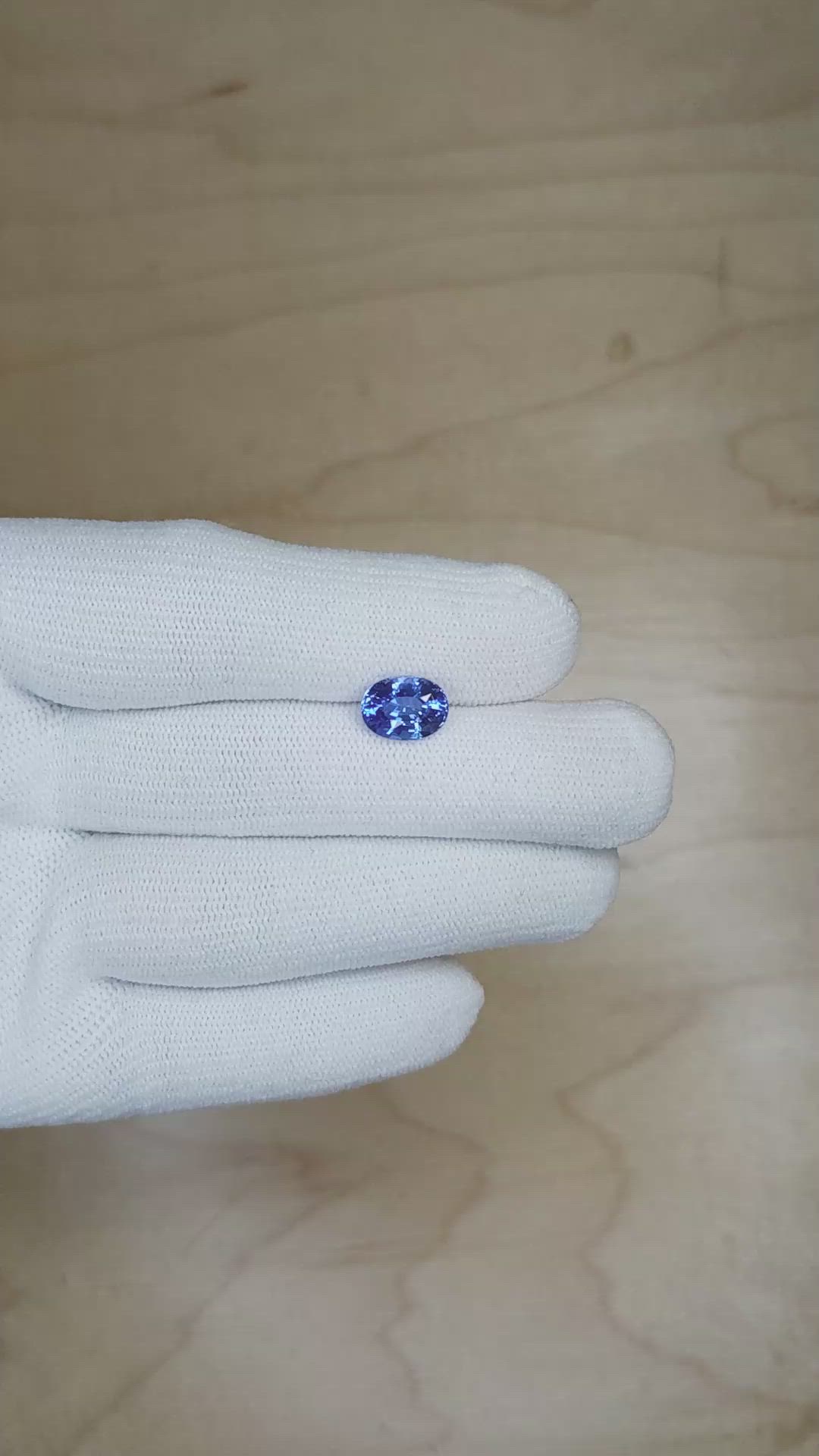 2.62 Ct. Blue Sapphire from Ceylon (Sri Lanka) Size Video