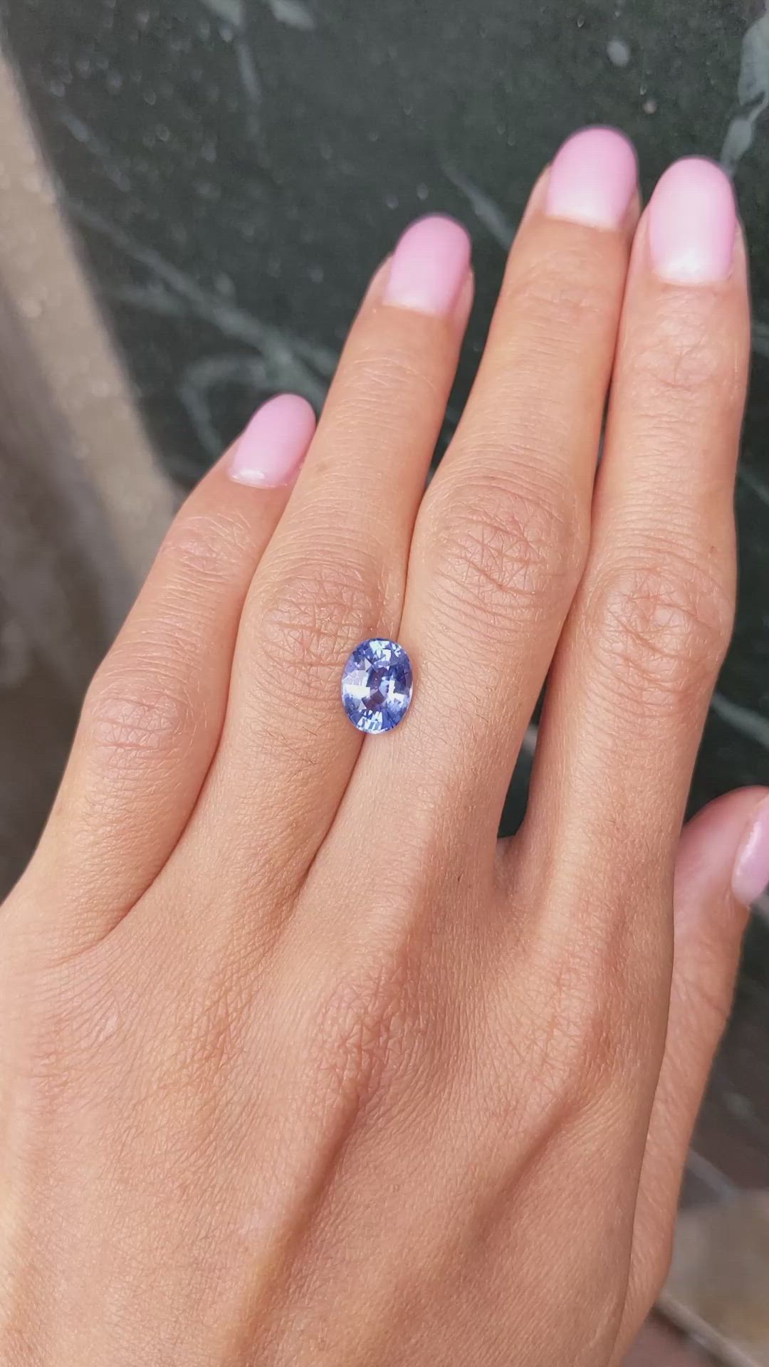 2.62 Ct. Blue Sapphire from Ceylon (Sri Lanka) Size Video