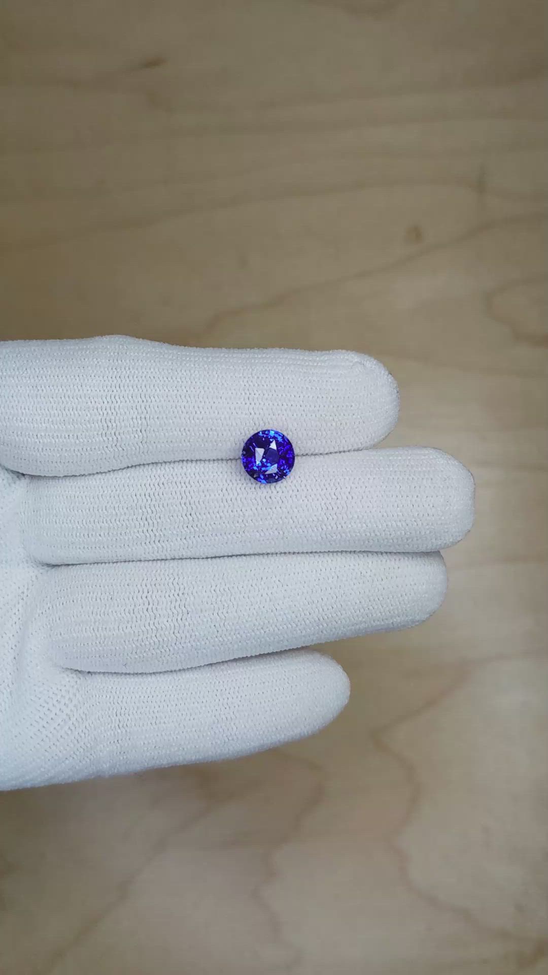 2.64 Ct. Blue Sapphire from Ceylon (Sri Lanka) Size Video