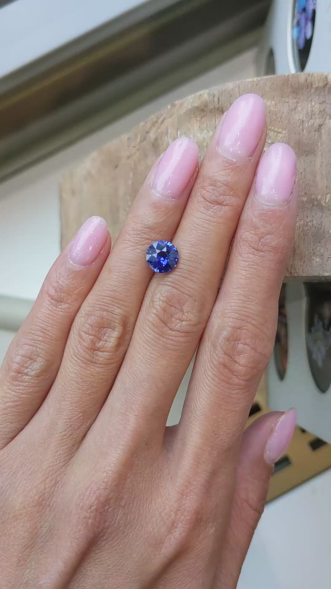 2.64 Ct. Blue Sapphire from Ceylon (Sri Lanka) Size Video