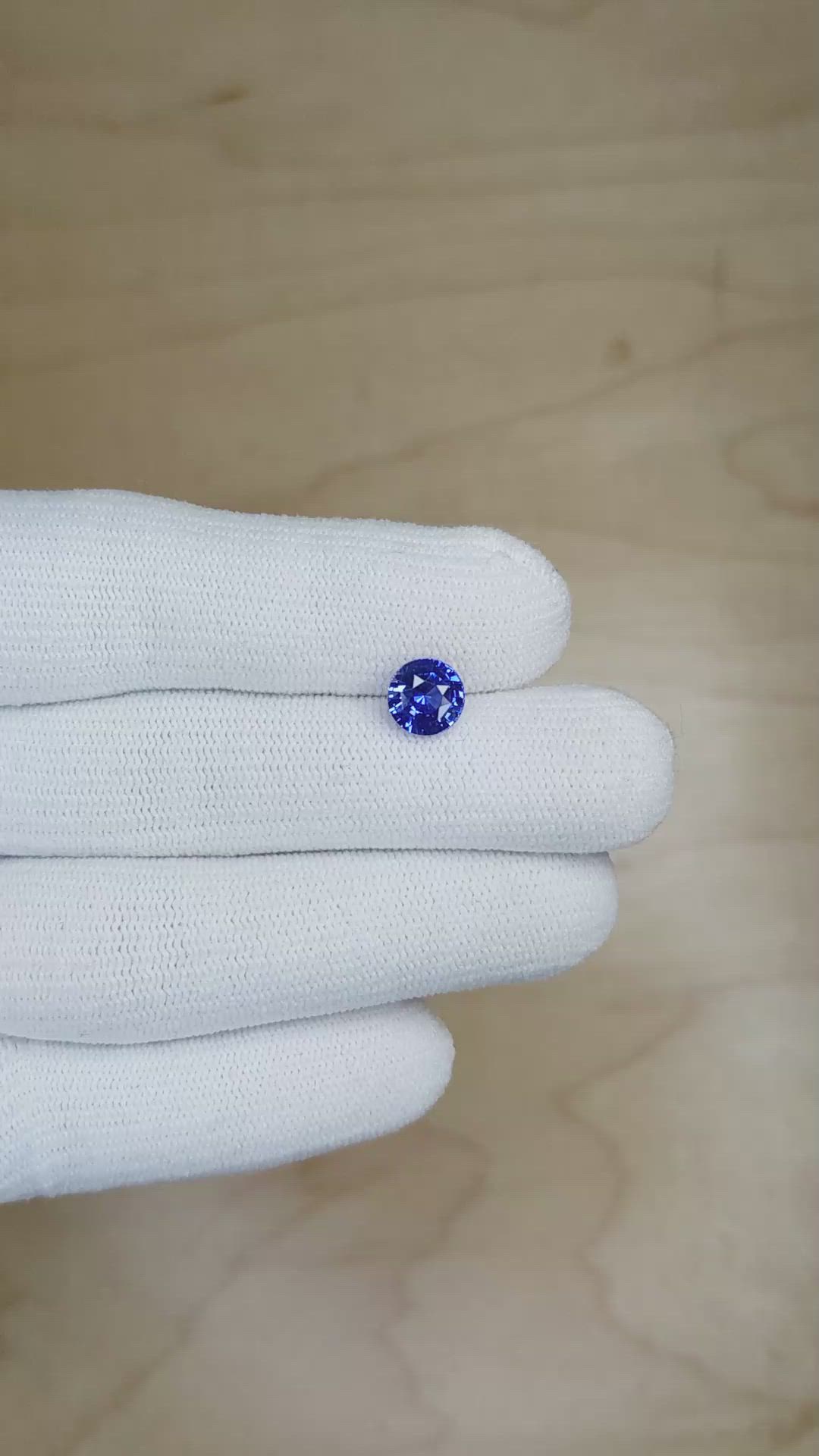 2.02 Ct. Blue Sapphire from Ceylon (Sri Lanka) Size Video