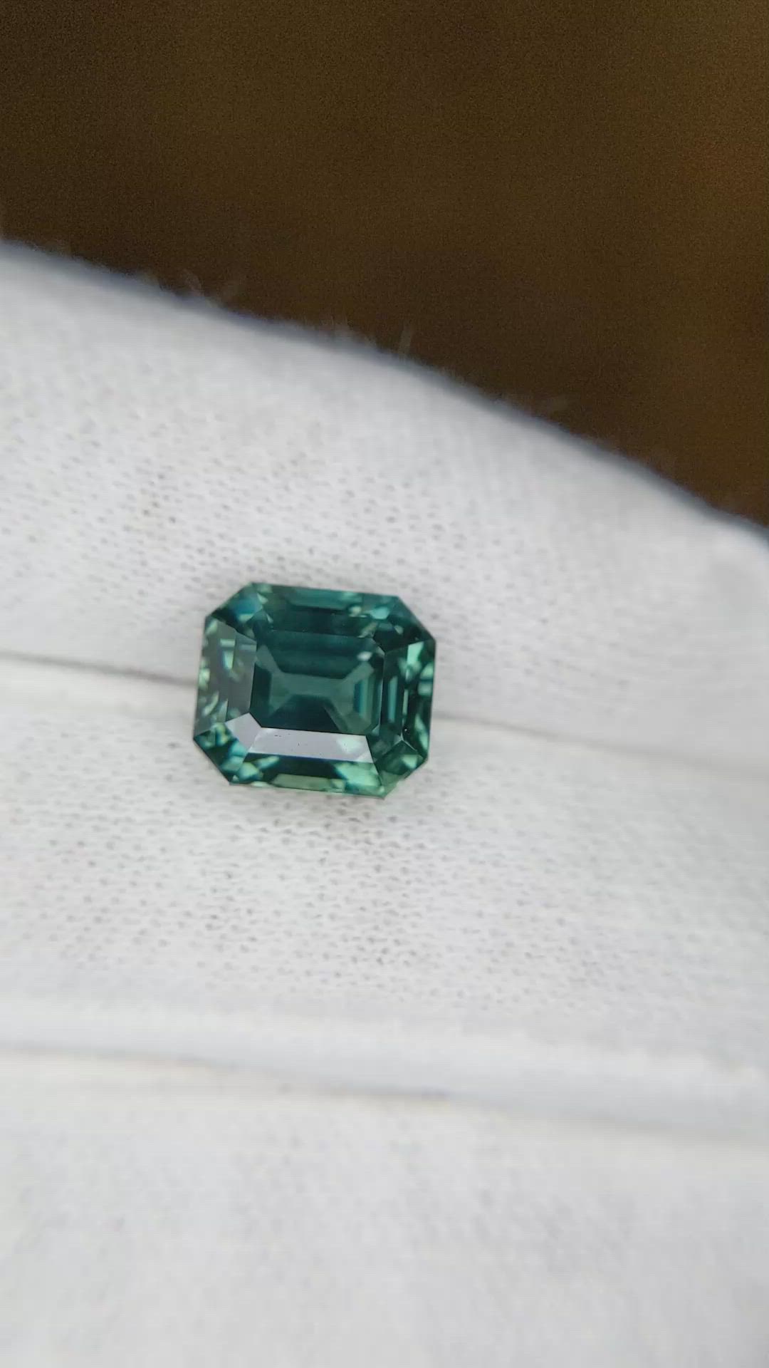 5.67 Ct. Greenish Blue Sapphire from Madagascar Size Video