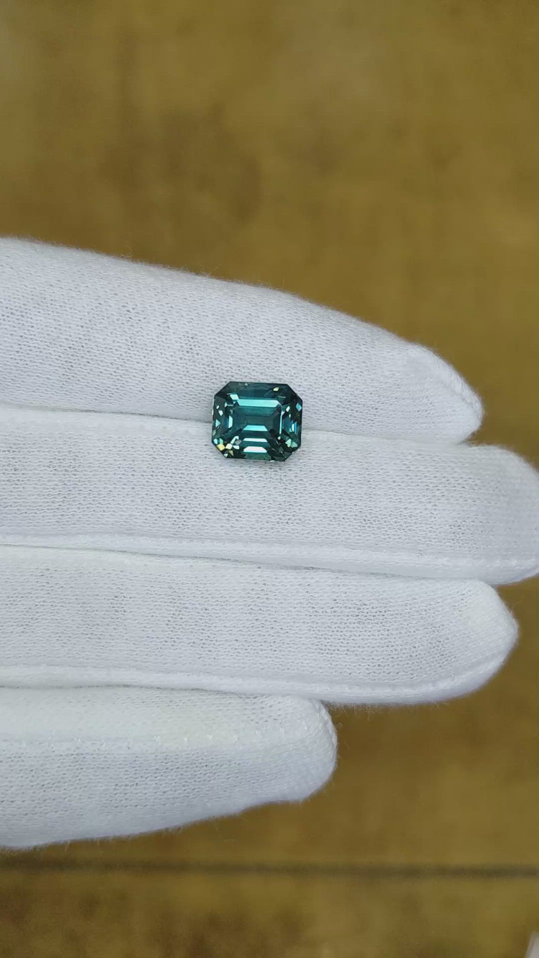 5.67 Ct. Greenish Blue Sapphire from Madagascar Size Video