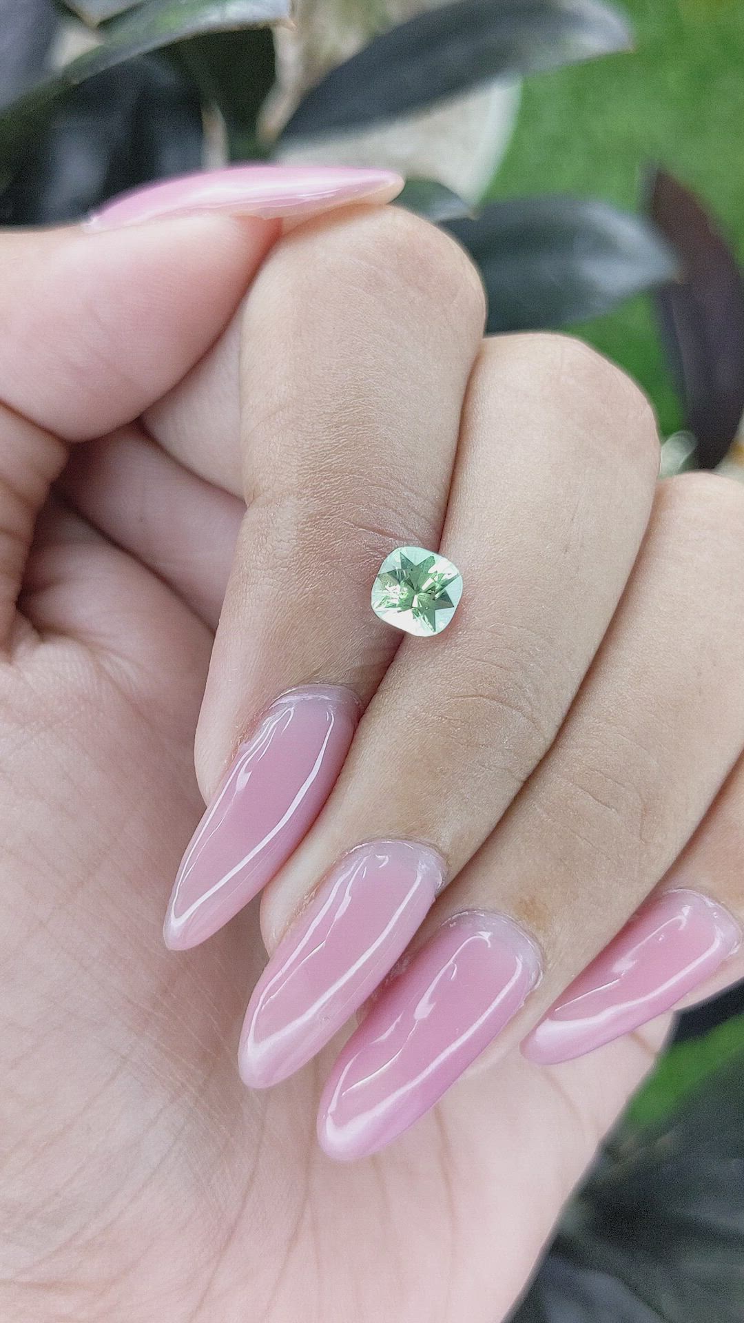 1.13 Ct. Yellowish Green Sapphire from Madagascar Size Video