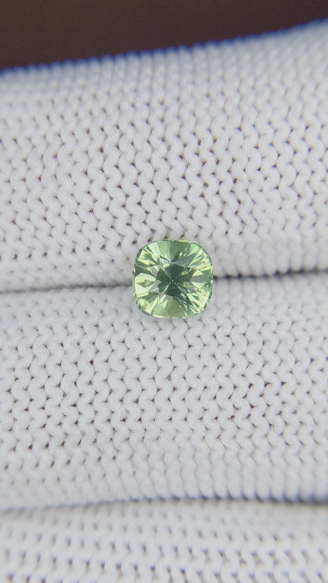 1.13 Ct. Yellowish Green Sapphire from Madagascar Size Video