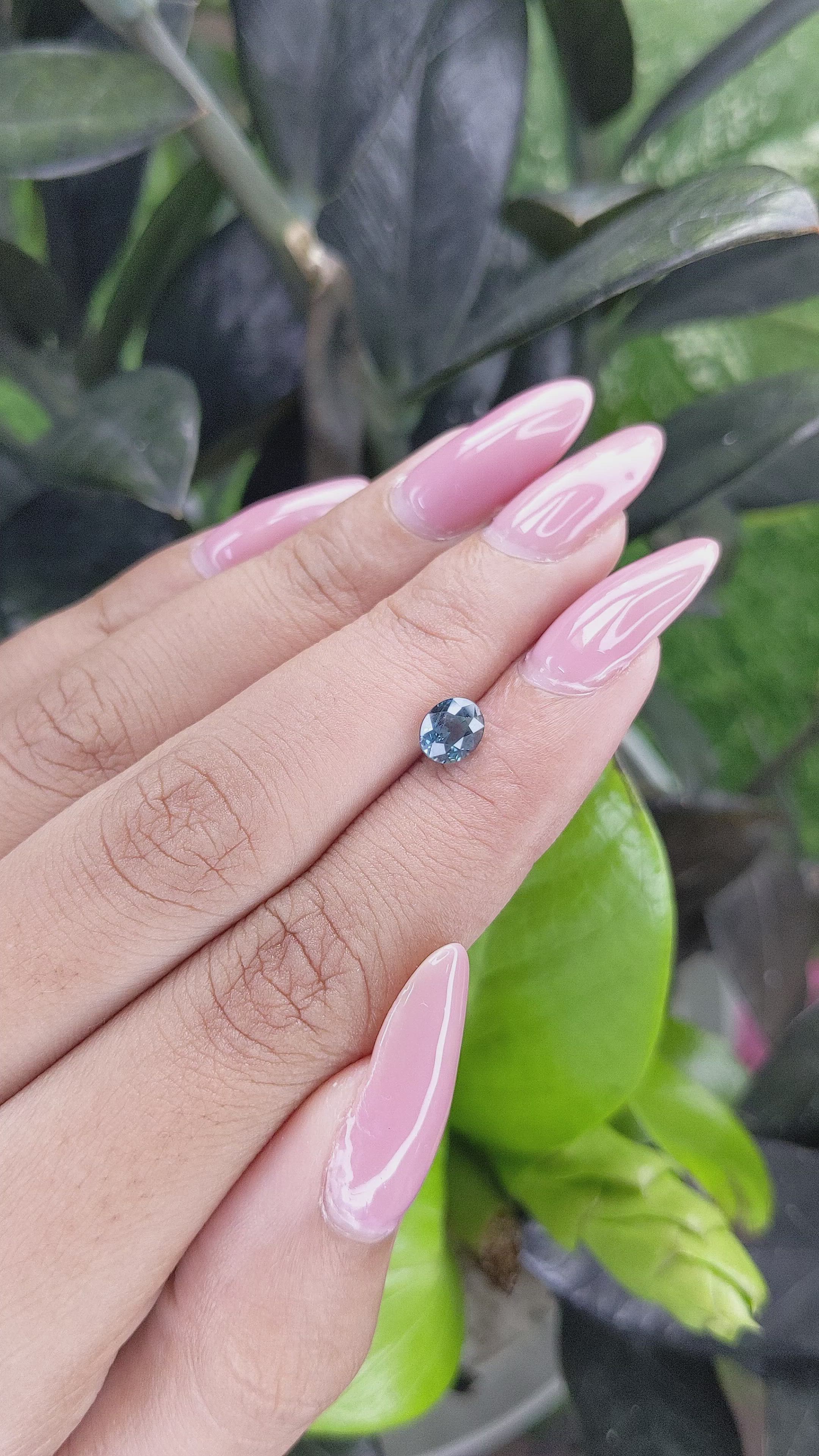 1.02 Ct. Greenish Blue Sapphire from Madagascar Size Video