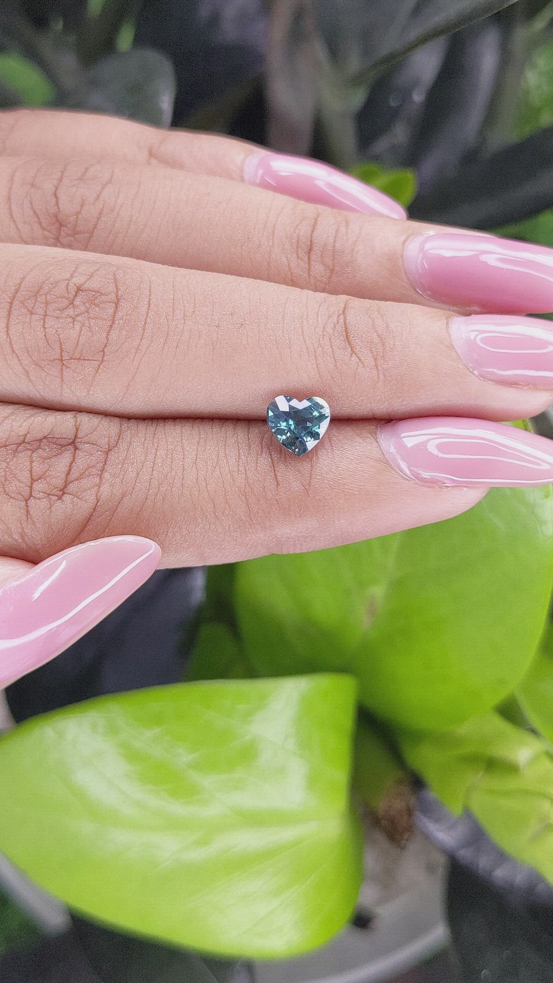 1.01 Ct. Bluish Green Sapphire from Madagascar Size Video