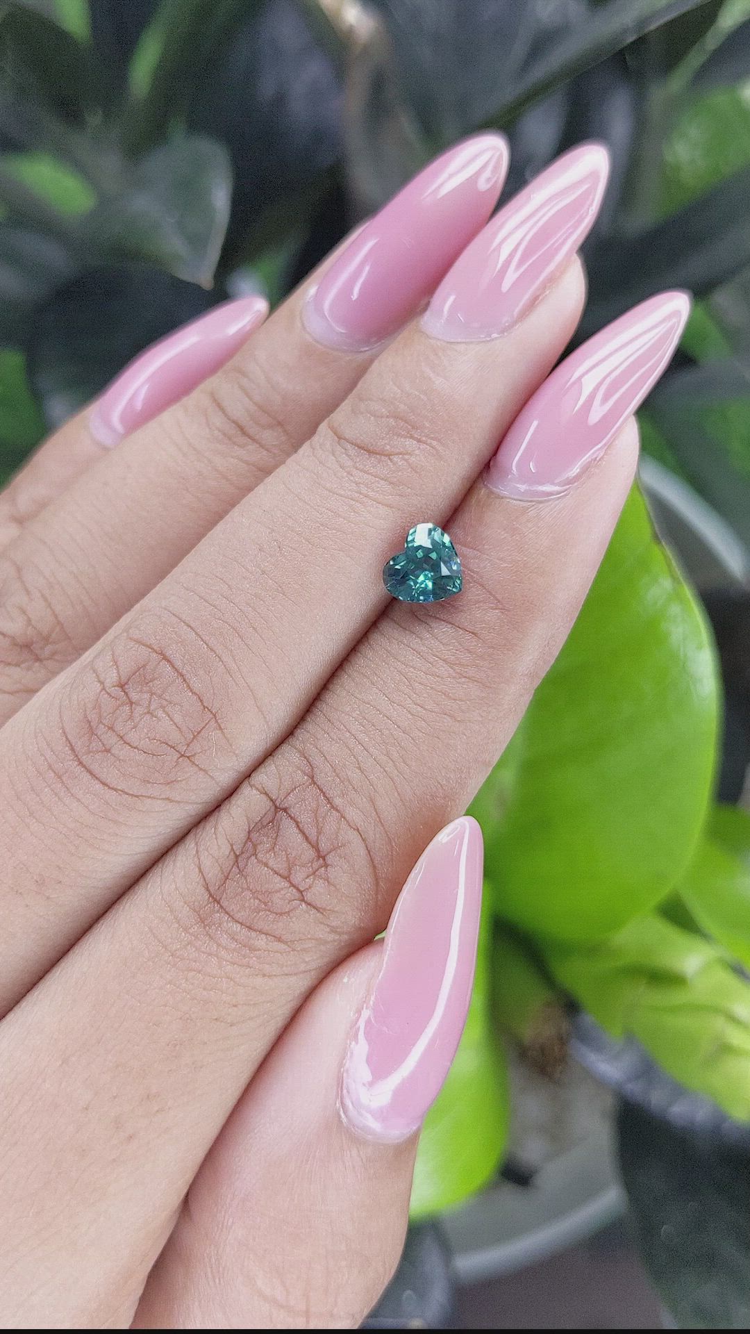 1.01 Ct. Bluish Green Sapphire from Madagascar Size Video