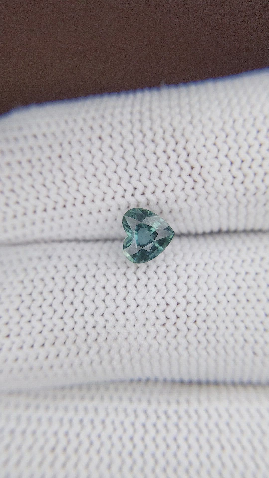 1.01 Ct. Bluish Green Sapphire from Madagascar Size Video