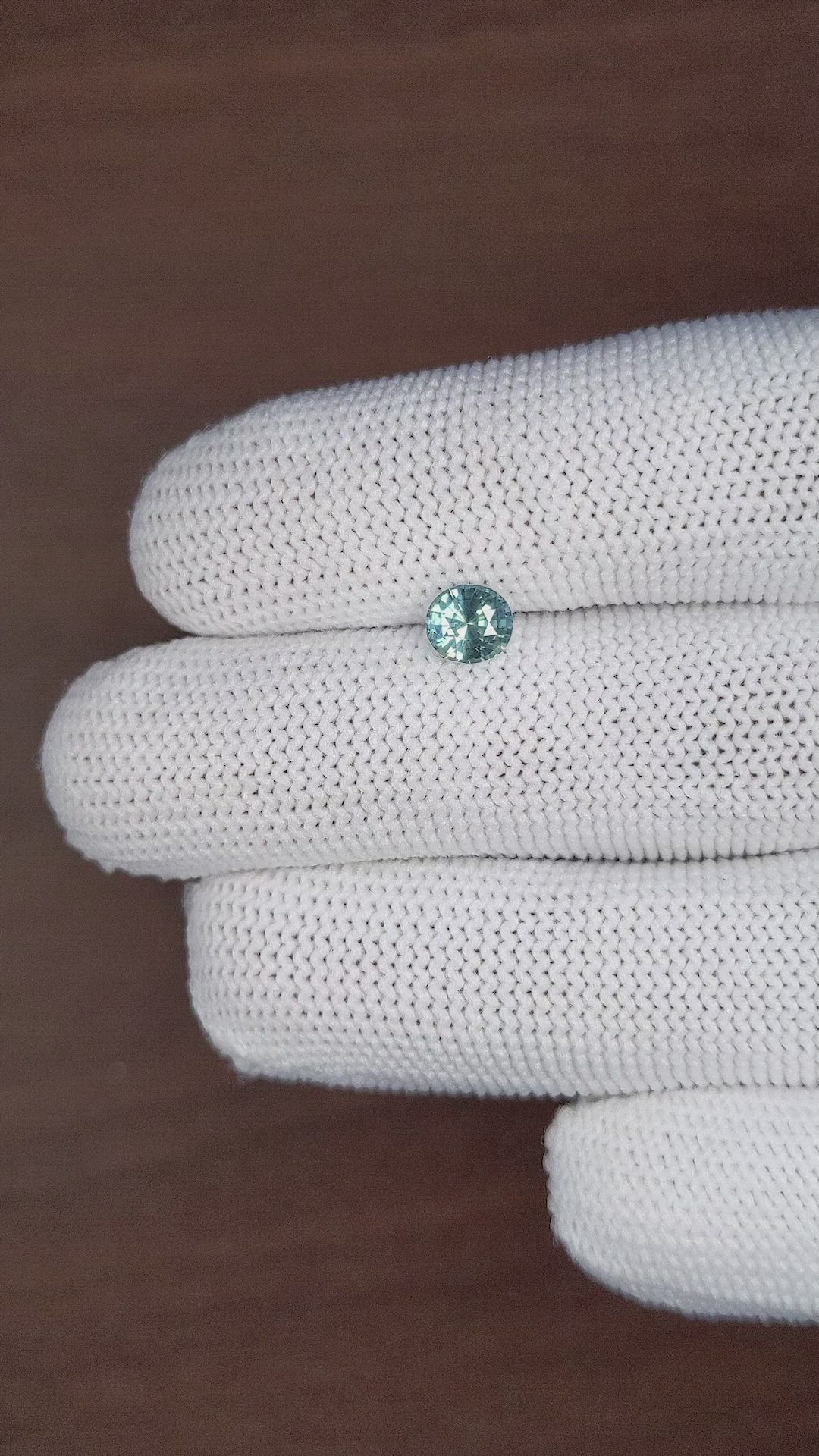 1.01 Ct. Bluish Green Sapphire from Madagascar Size Video