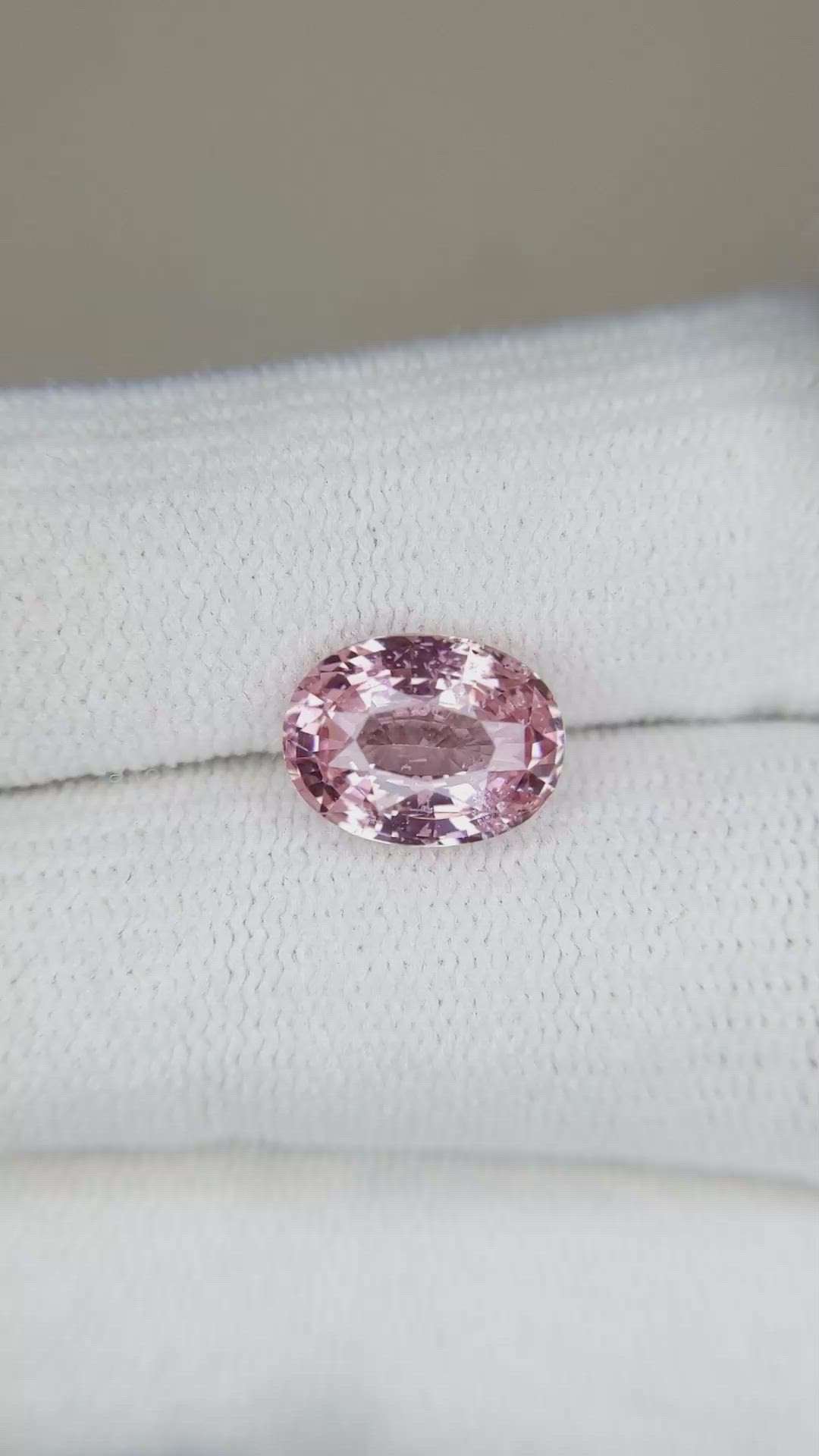 3.11 Ct. Padparadscha Sapphire from Madagascar Size Video