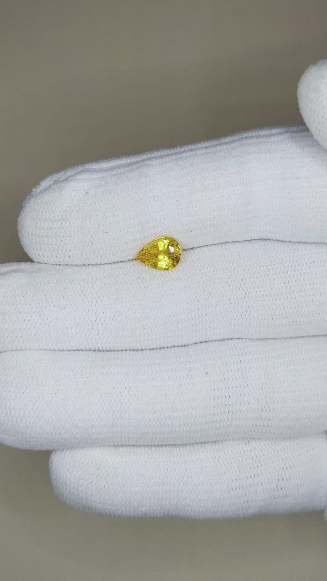 1.55 Ct. Yellow Sapphire from Ceylon (Sri Lanka) Size Video