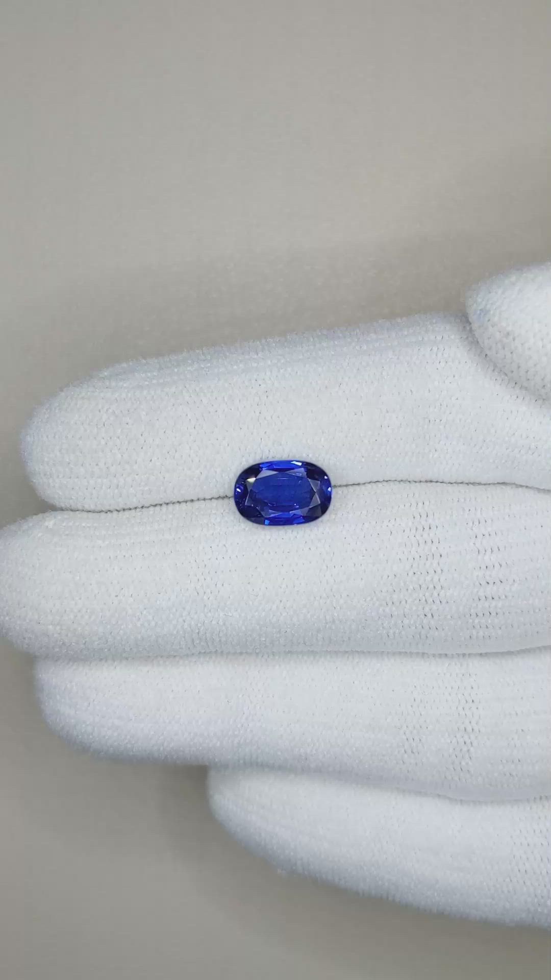 2.15 Ct. Blue Sapphire from Ceylon (Sri Lanka) Size Video