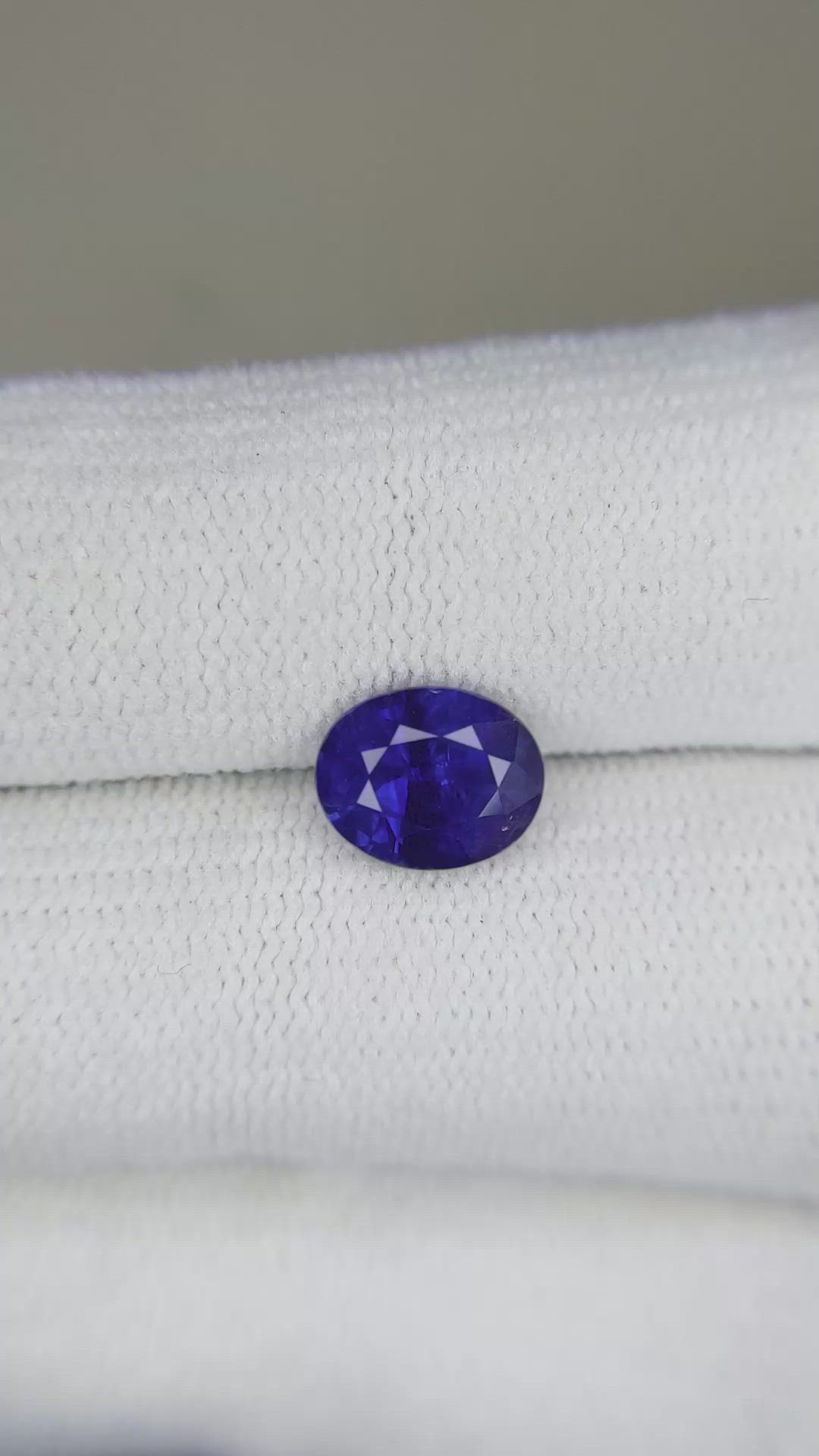 1.95 Ct. Purplish Blue Sapphire from Ceylon (Sri Lanka) Size Video