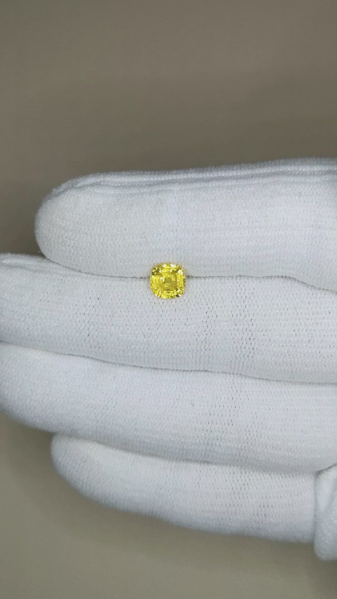 1.07 Ct. Yellow Sapphire from Ceylon (Sri Lanka) Size Video