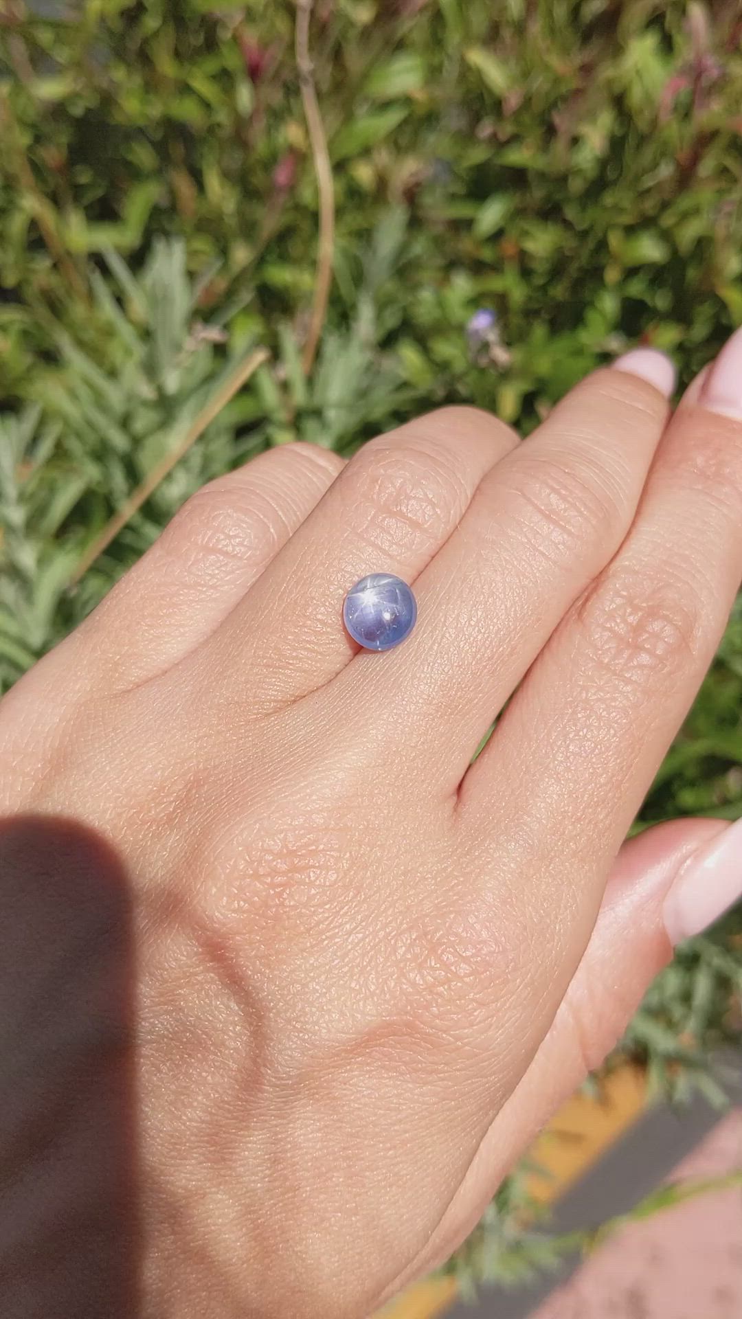 2.55 Ct. Blue Star Sapphire from Burma (Myanmar) Size Video