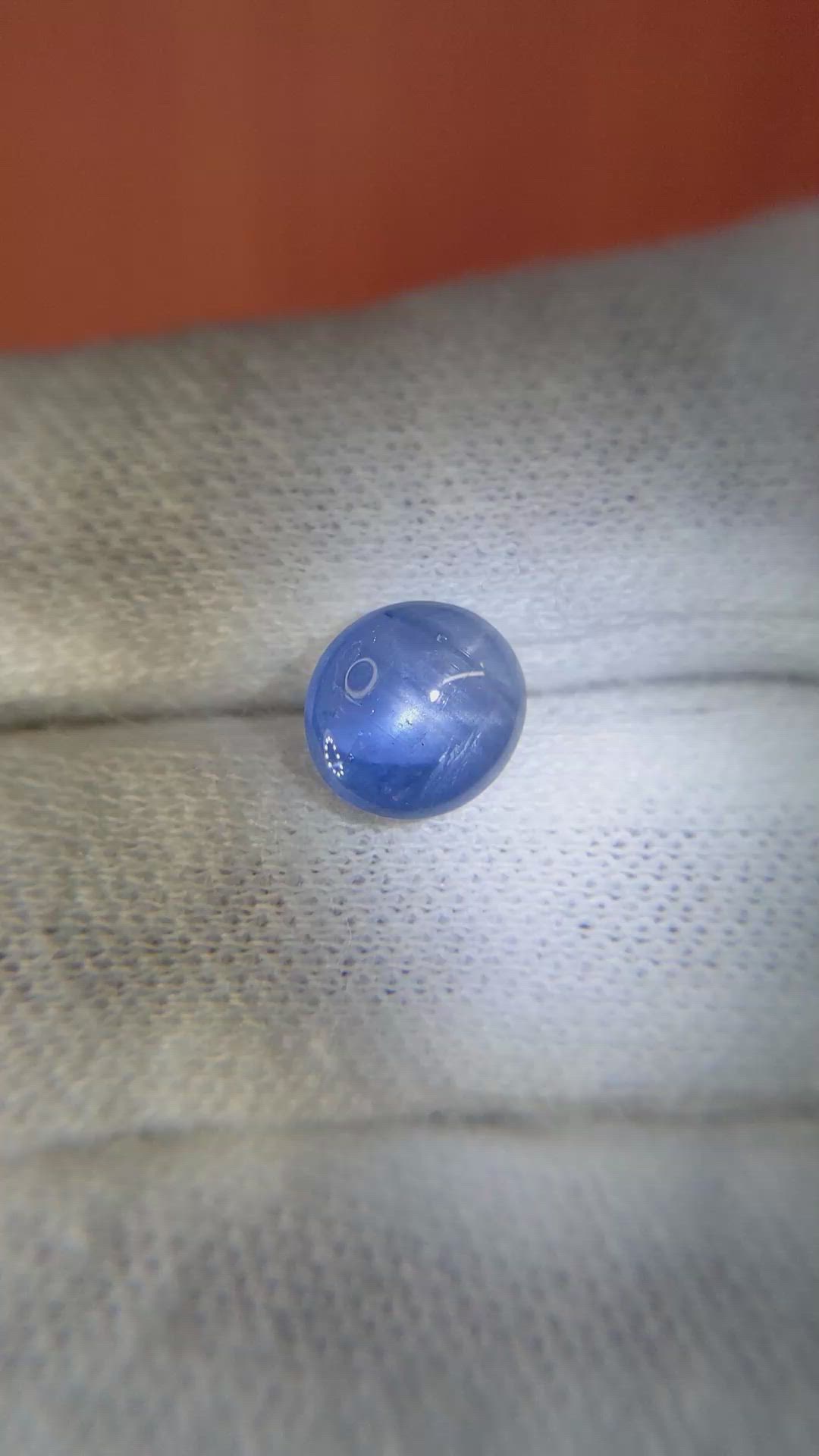 2.55 Ct. Blue Star Sapphire from Burma (Myanmar) Size Video