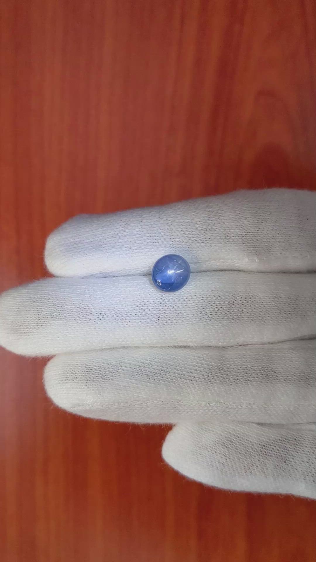 2.55 Ct. Blue Star Sapphire from Burma (Myanmar) Size Video