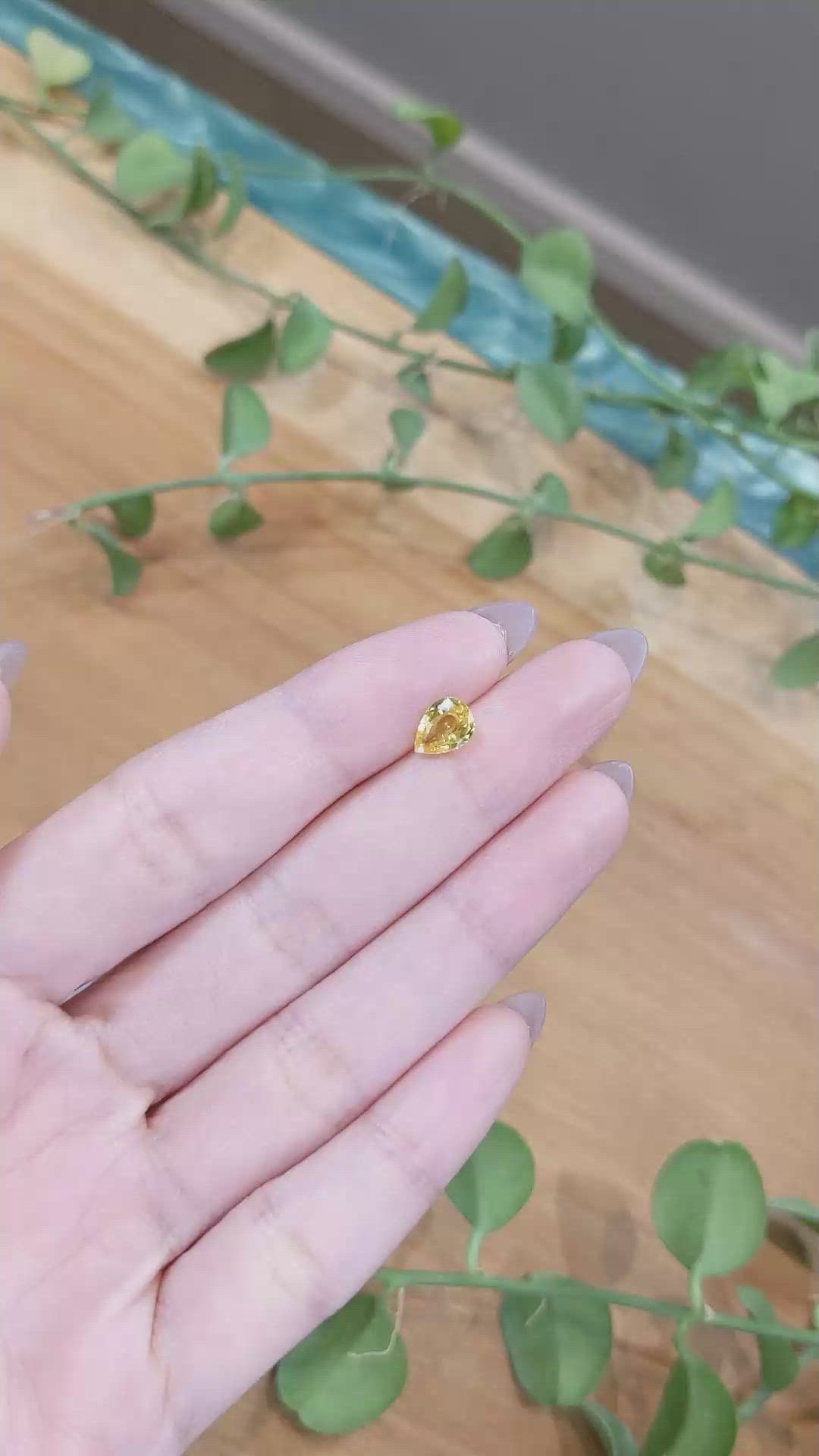 1.25 Ct. Yellow Sapphire from Ceylon (Sri Lanka) Size Video