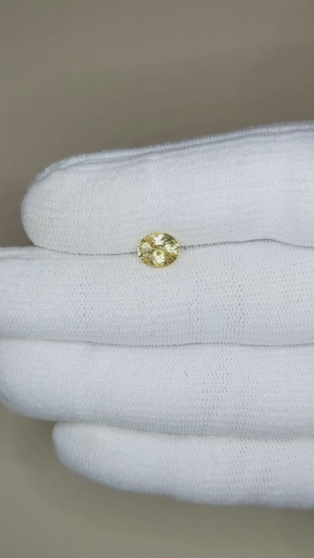 1.33 Ct. Yellow Sapphire from Ceylon (Sri Lanka) Size Video