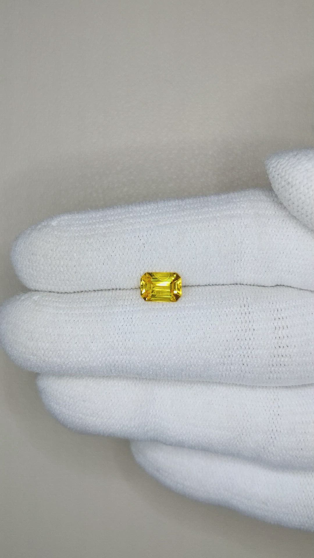 0.98 Ct. Yellow Sapphire from Ceylon (Sri Lanka) Size Video