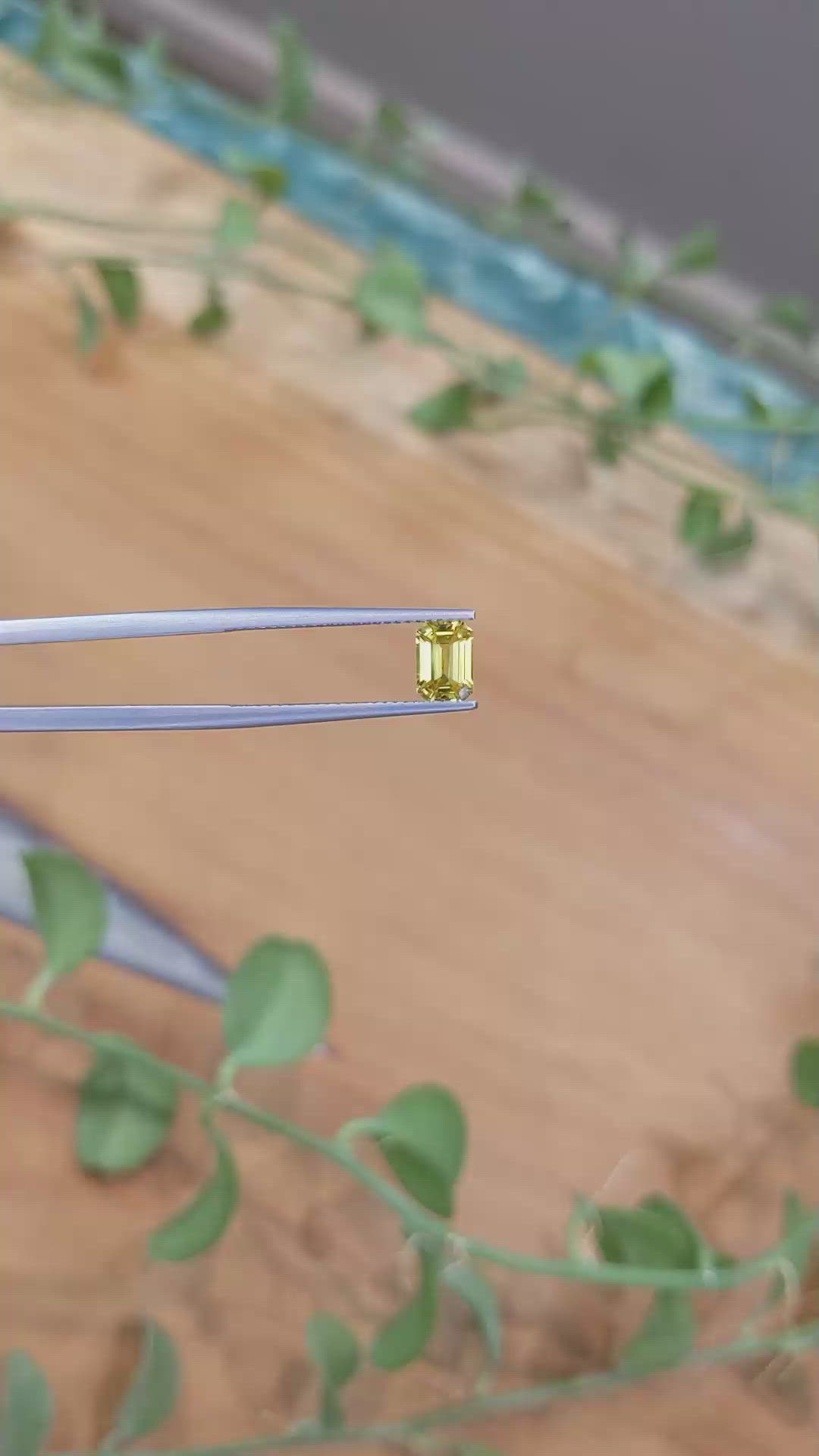 0.98 Ct. Yellow Sapphire from Ceylon (Sri Lanka) Size Video