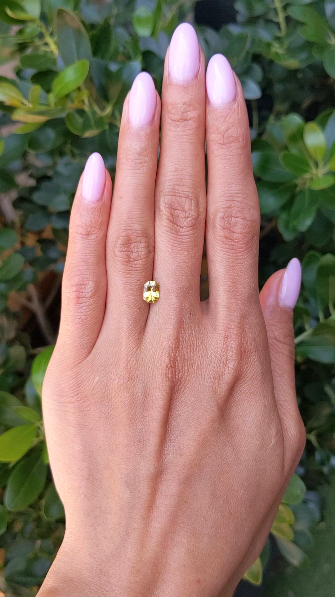 0.97 Ct. Yellow Sapphire from Ceylon (Sri Lanka) Size Video