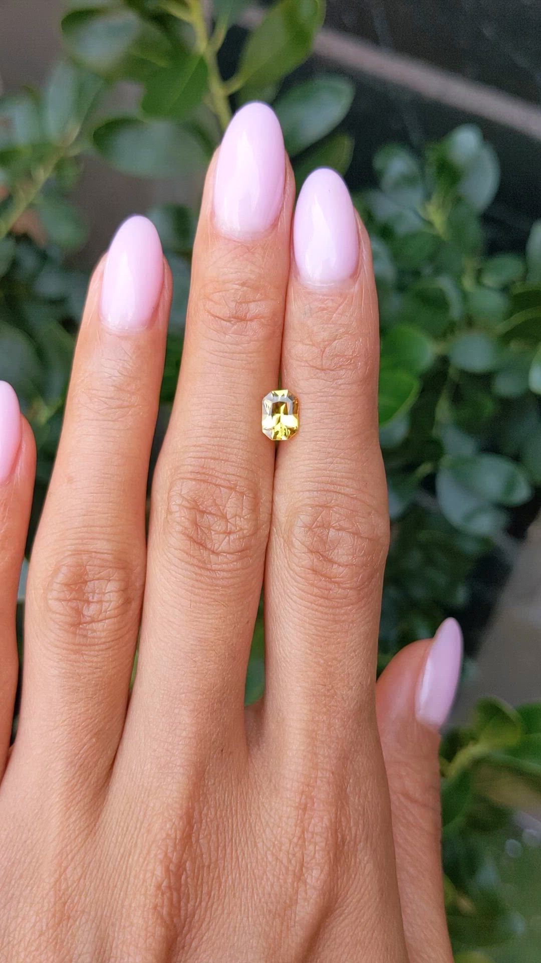 0.97 Ct. Yellow Sapphire from Ceylon (Sri Lanka) Size Video