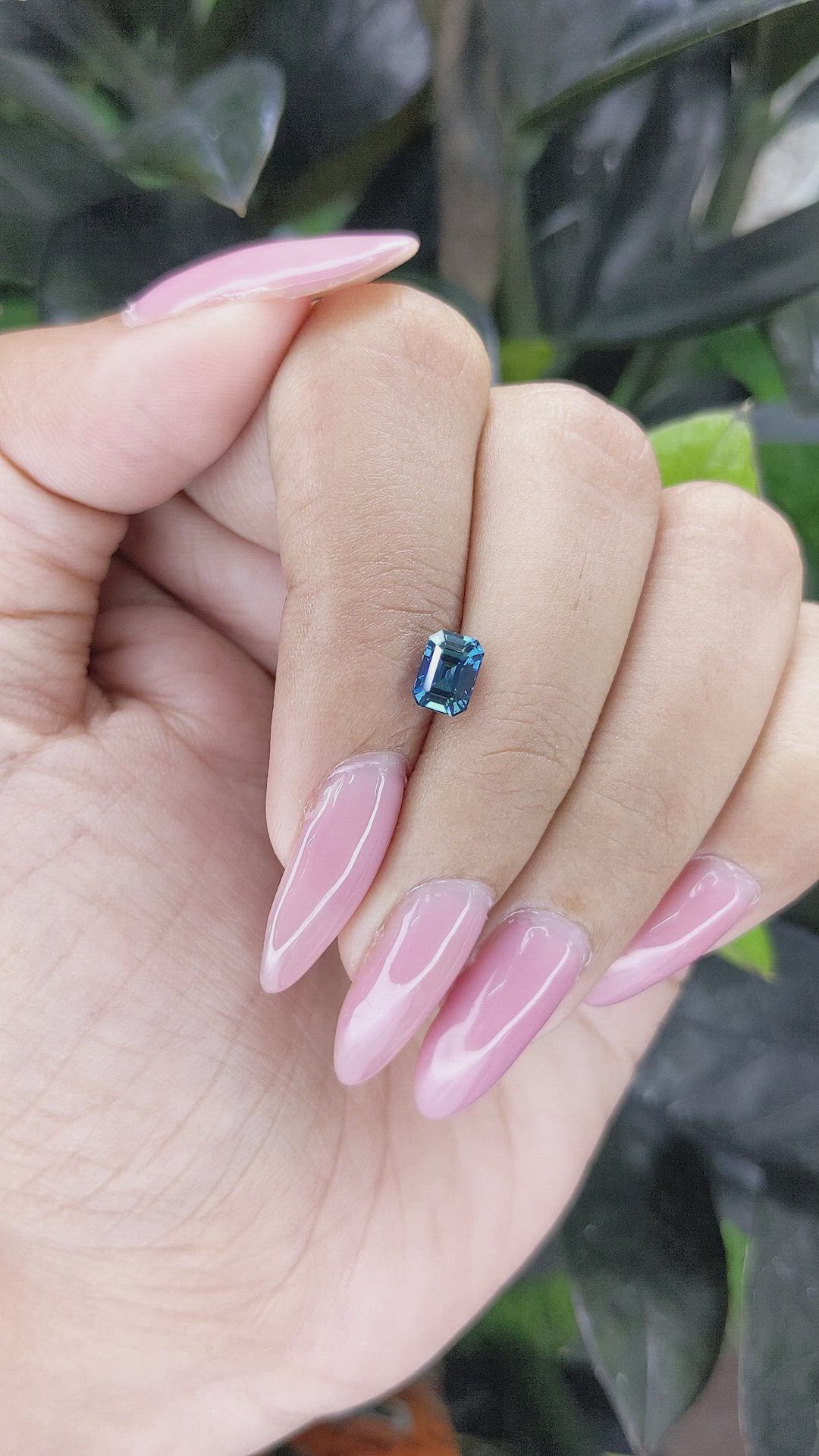 1.03 Ct. Greenish Blue Sapphire from Madagascar Size Video